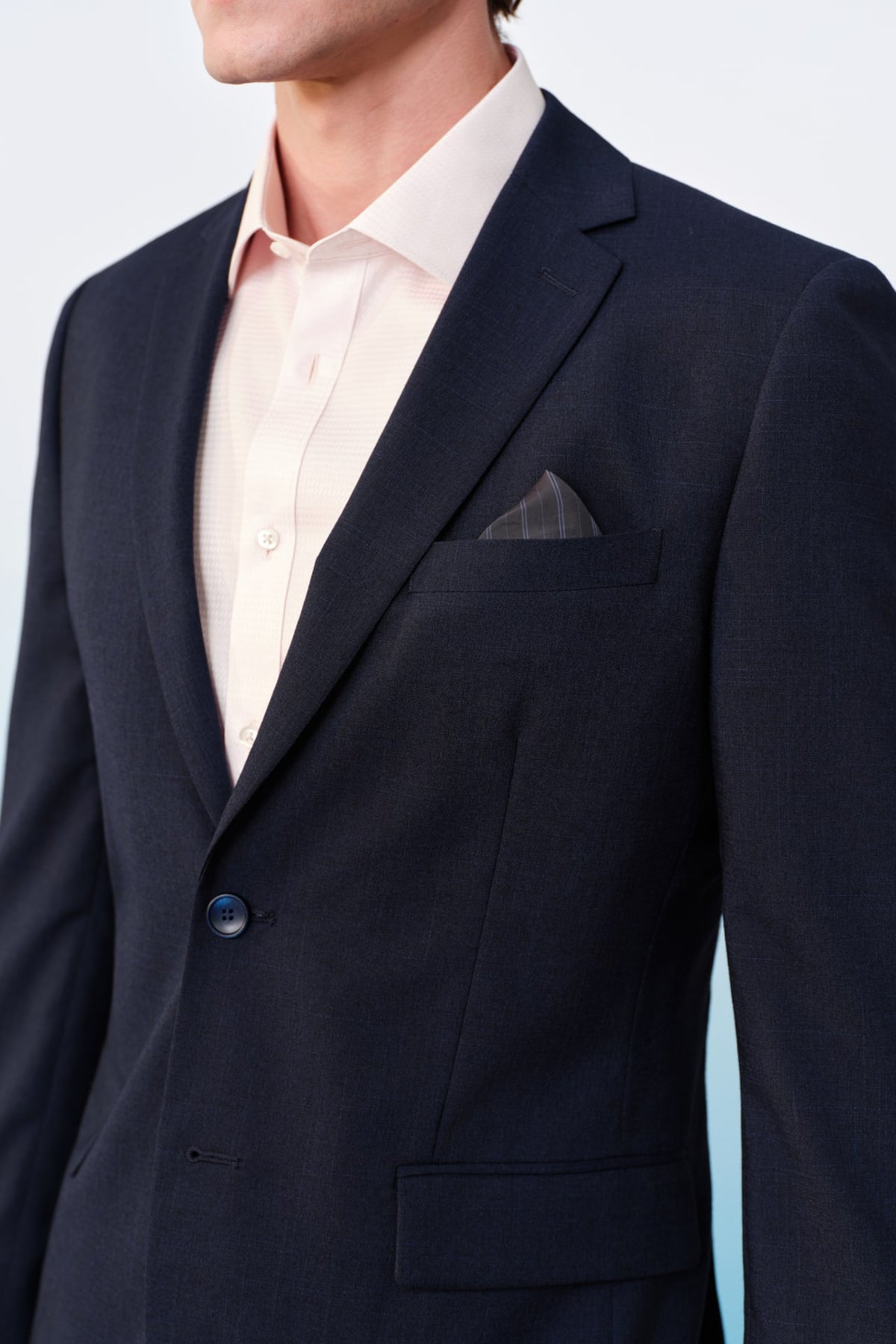 G2000 Suits Poly Blend Textured Stretch Slim Fit Suit Blazer