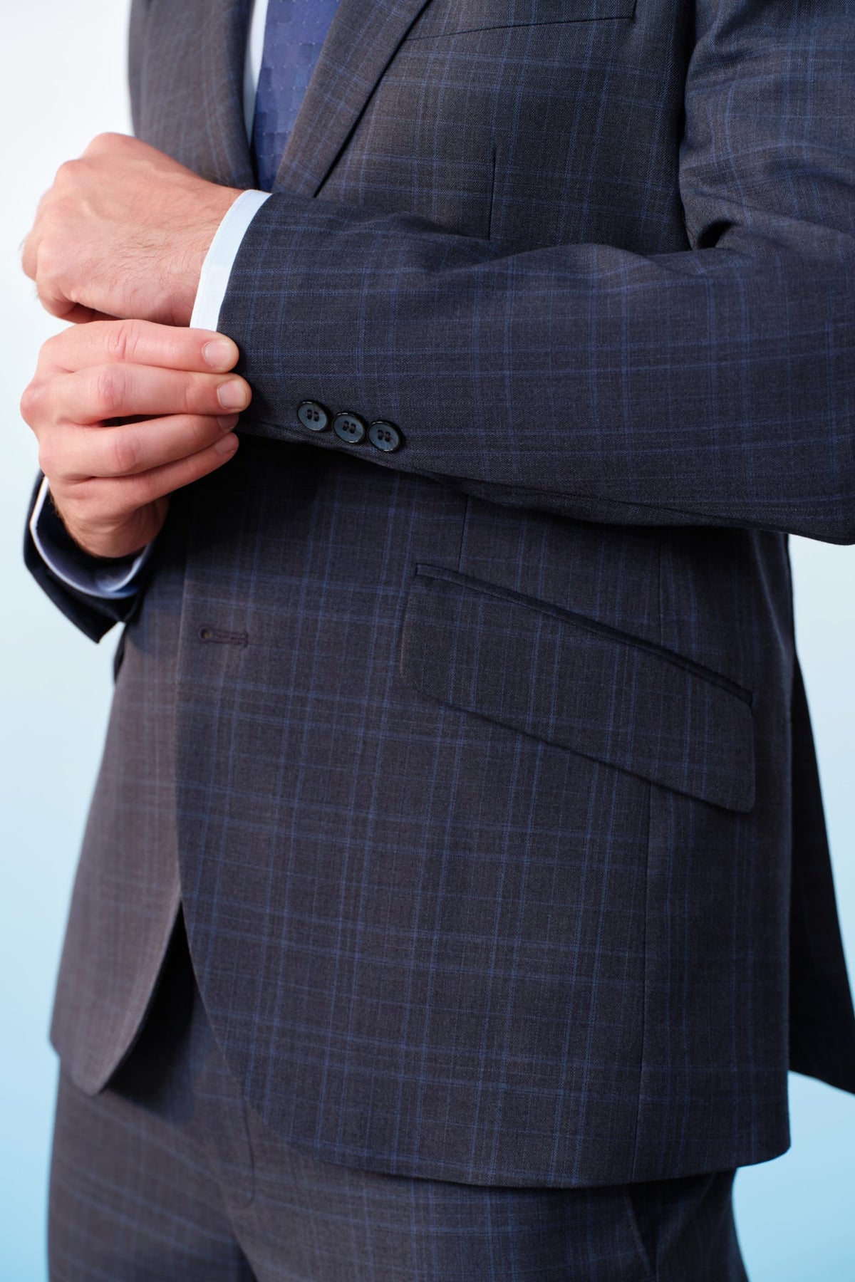 G2000 - Suits - Poly Blend Check Stretch Smart Fit Suit Blazer