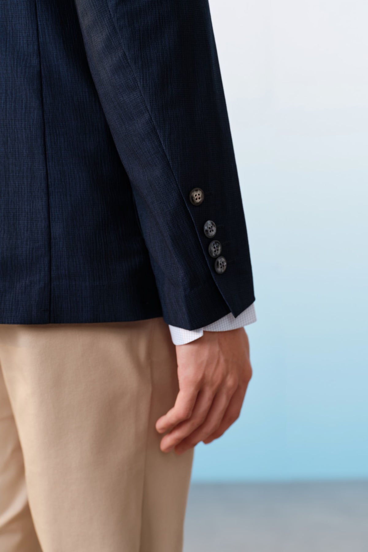 G2000 Suits Poly Blend Stretch Seersucker Print Smart Fit Casual Blazer