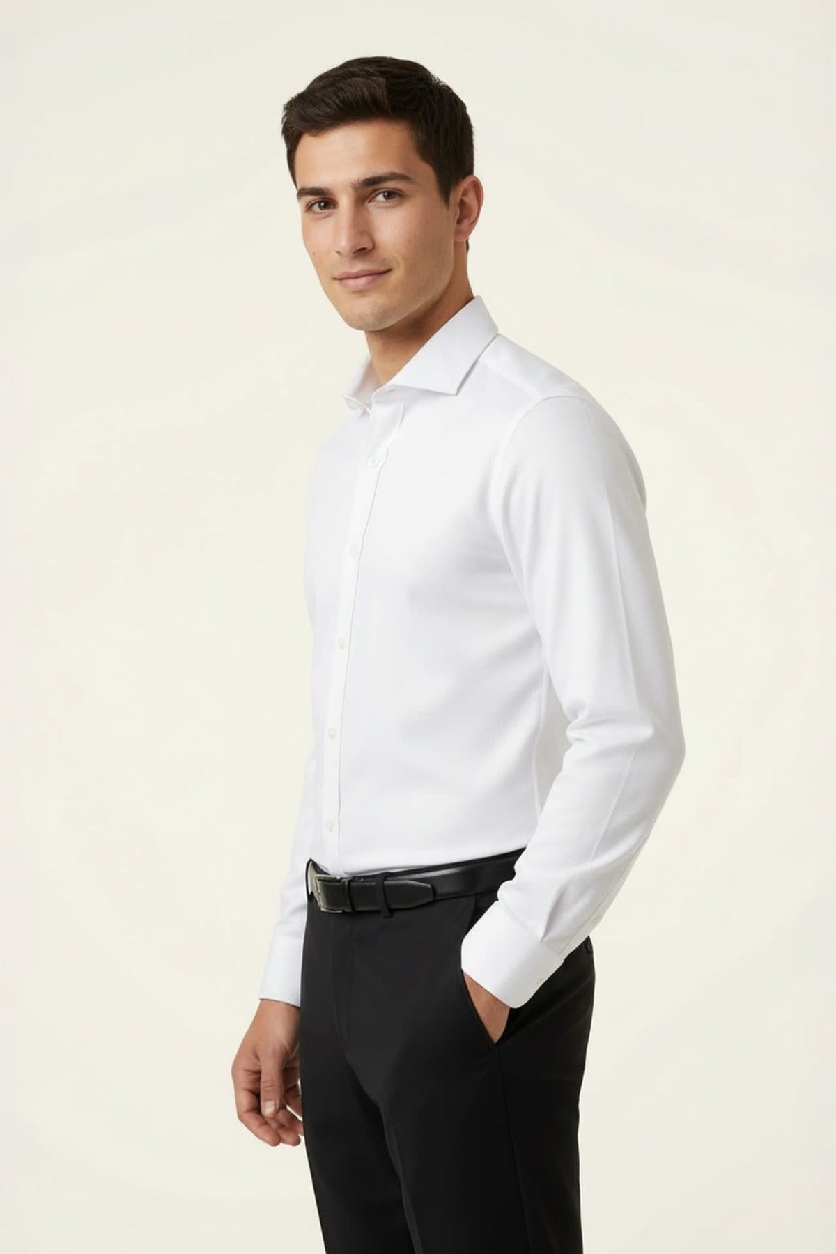 G2000 Shirts Non-Iron Premium Cotton Textured Smart Fit Long Sleeve Shirt