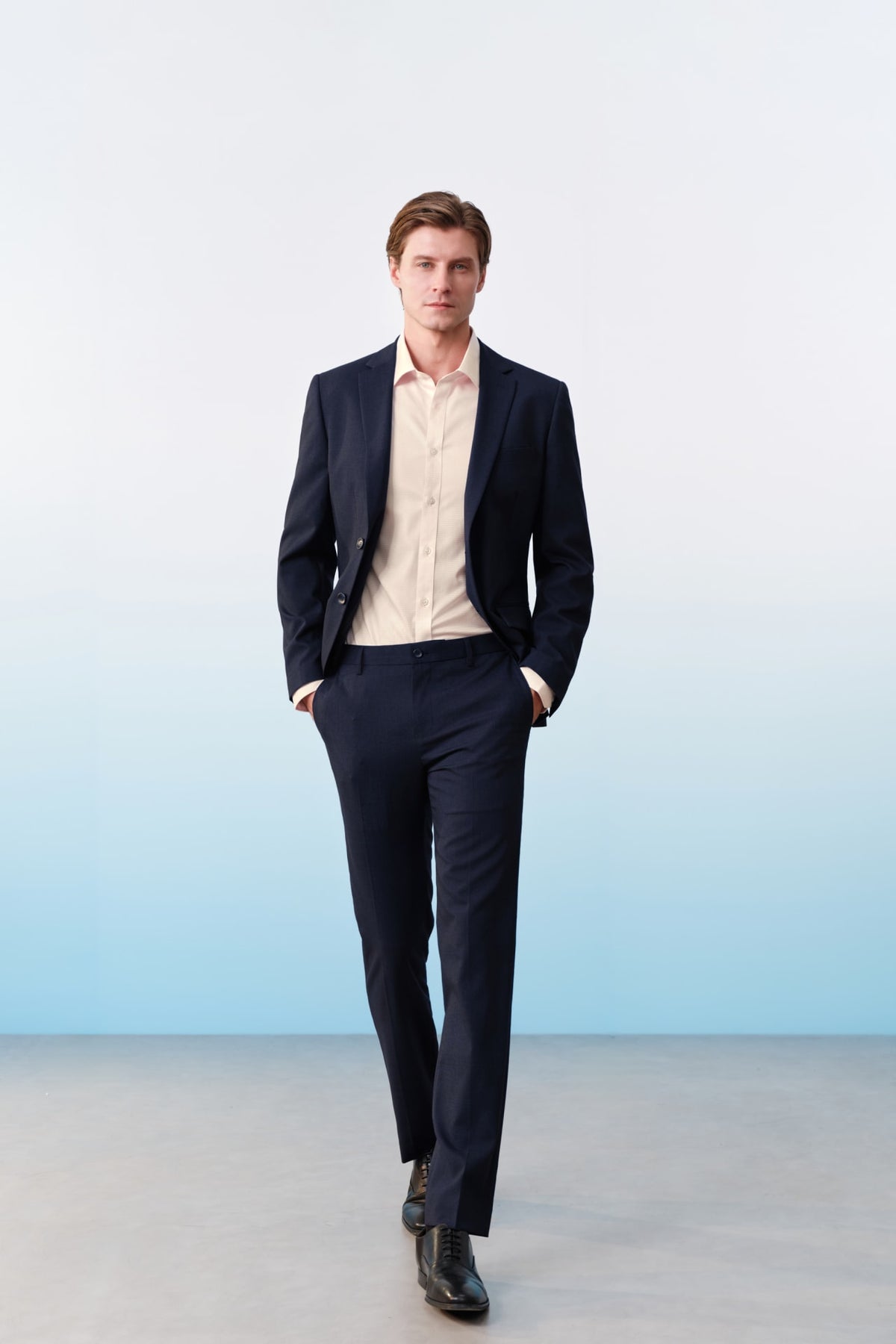G2000 - Shirts - Non-Iron Premium Cotton Textured Smart Fit Long Sleeve Shirt