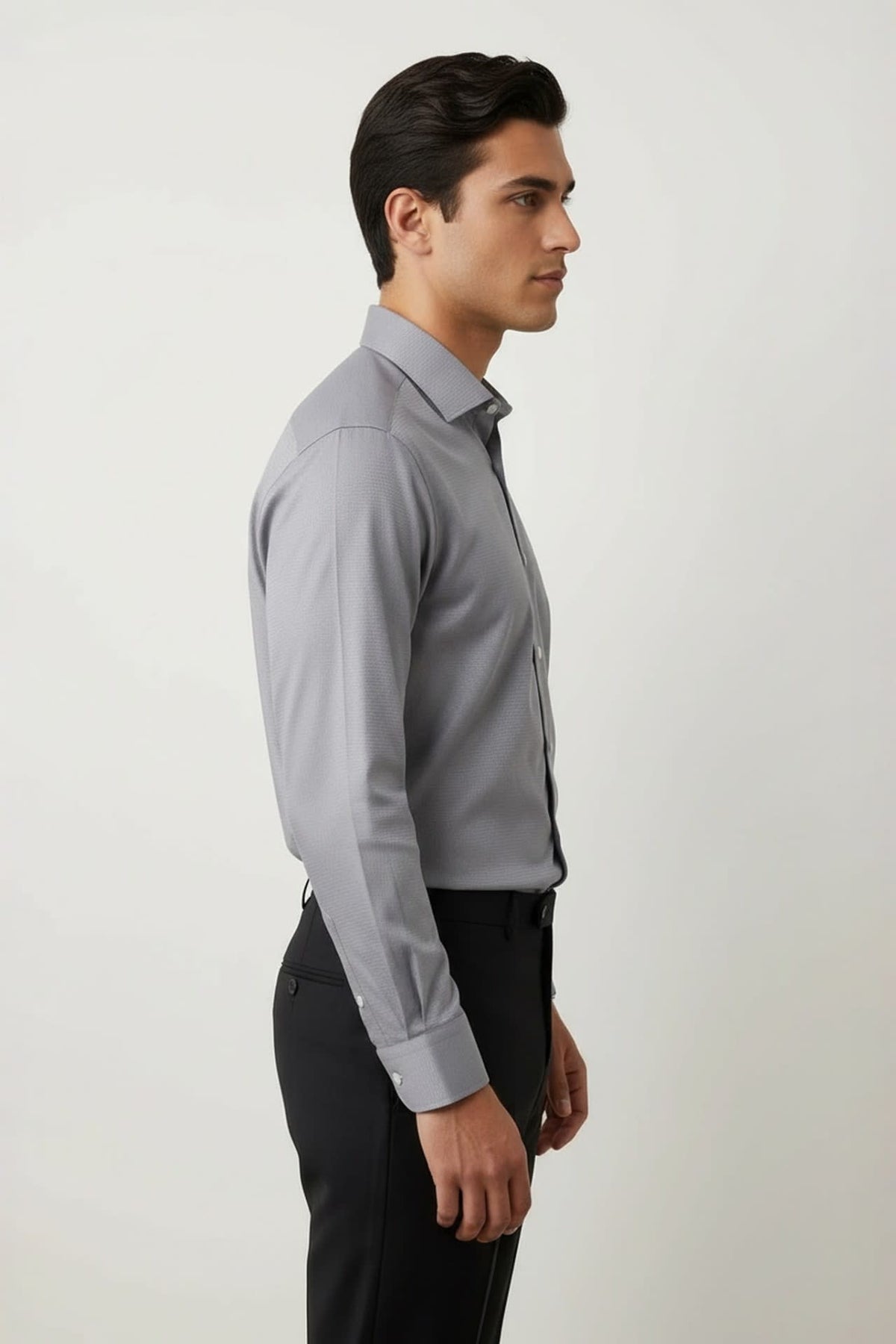 G2000 - Shirts - Non-Iron Premium Cotton Textured Smart Fit Long Sleeve Shirt