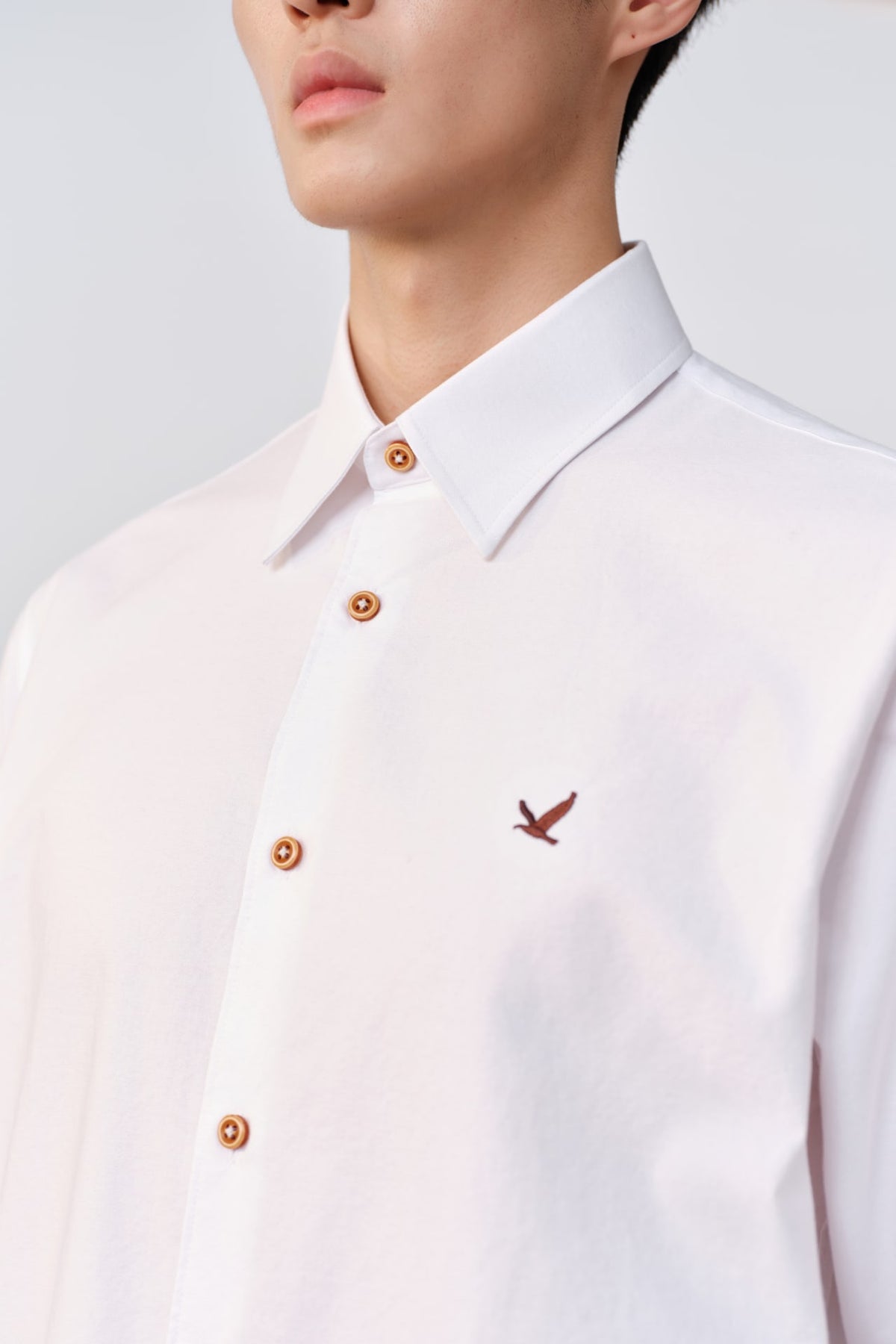 G2000 - Shirts - Wrinkle Free Cotton Oxford Relax Fit Long Sleeve Casual Shirt With Logo