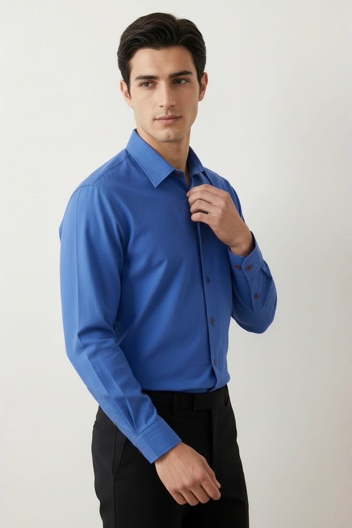 G2000 - Shirts - Wrinkle Free Cotton Oxford Relax Fit Long Sleeve Casual Shirt With Logo