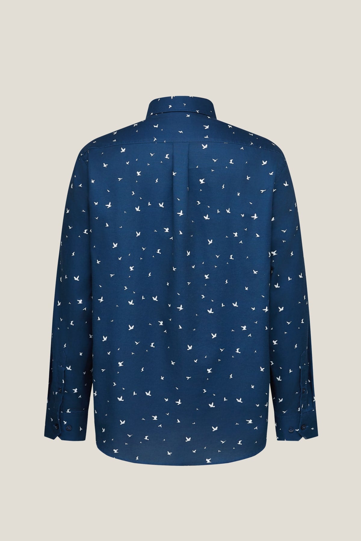 G2000 - Shirts - Non-iron Pure Cotton Oxford Birdy Print Relax Fit Long Sleeve Casual Shirt