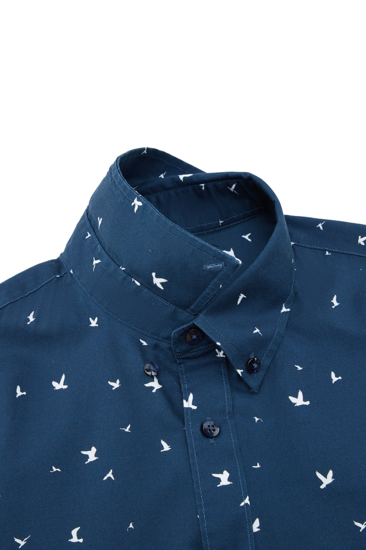 G2000 - Shirts - Non-iron Pure Cotton Oxford Birdy Print Relax Fit Long Sleeve Casual Shirt