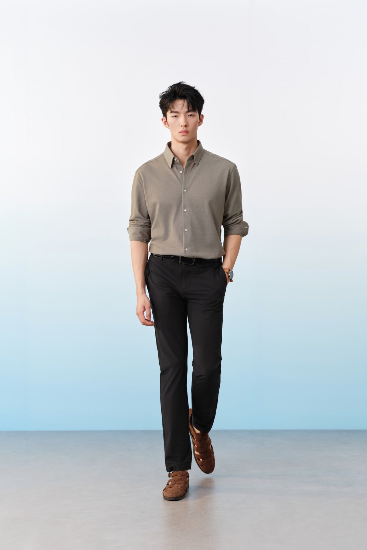 G2000 - Shirts - Easy Iron Cotton Knit Smart Fit Long Sleeve Shirt