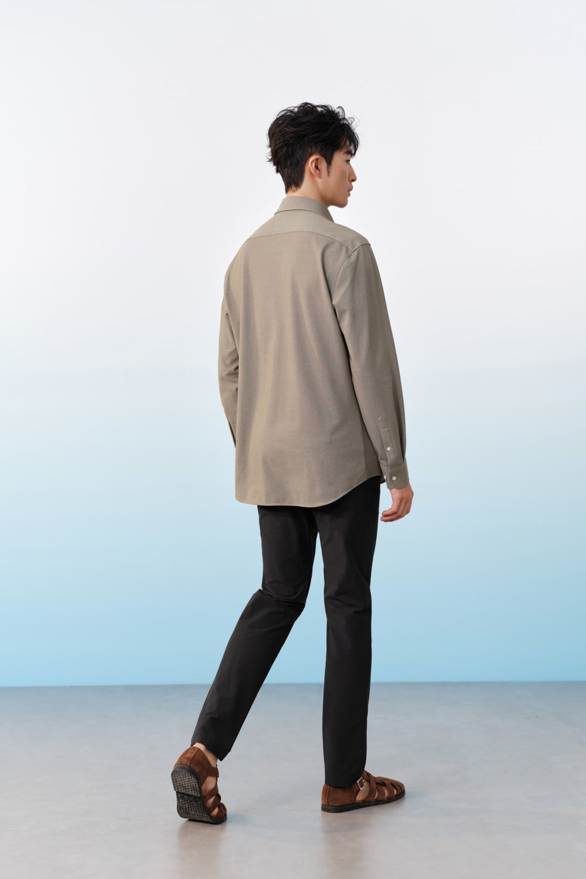 G2000 - Shirts - Easy Iron Cotton Knit Smart Fit Long Sleeve Shirt
