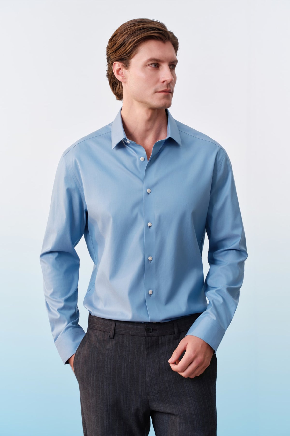G2000 Shirts Non-Iron Cotton Oxford Smart Fit Long Sleeve Shirt
