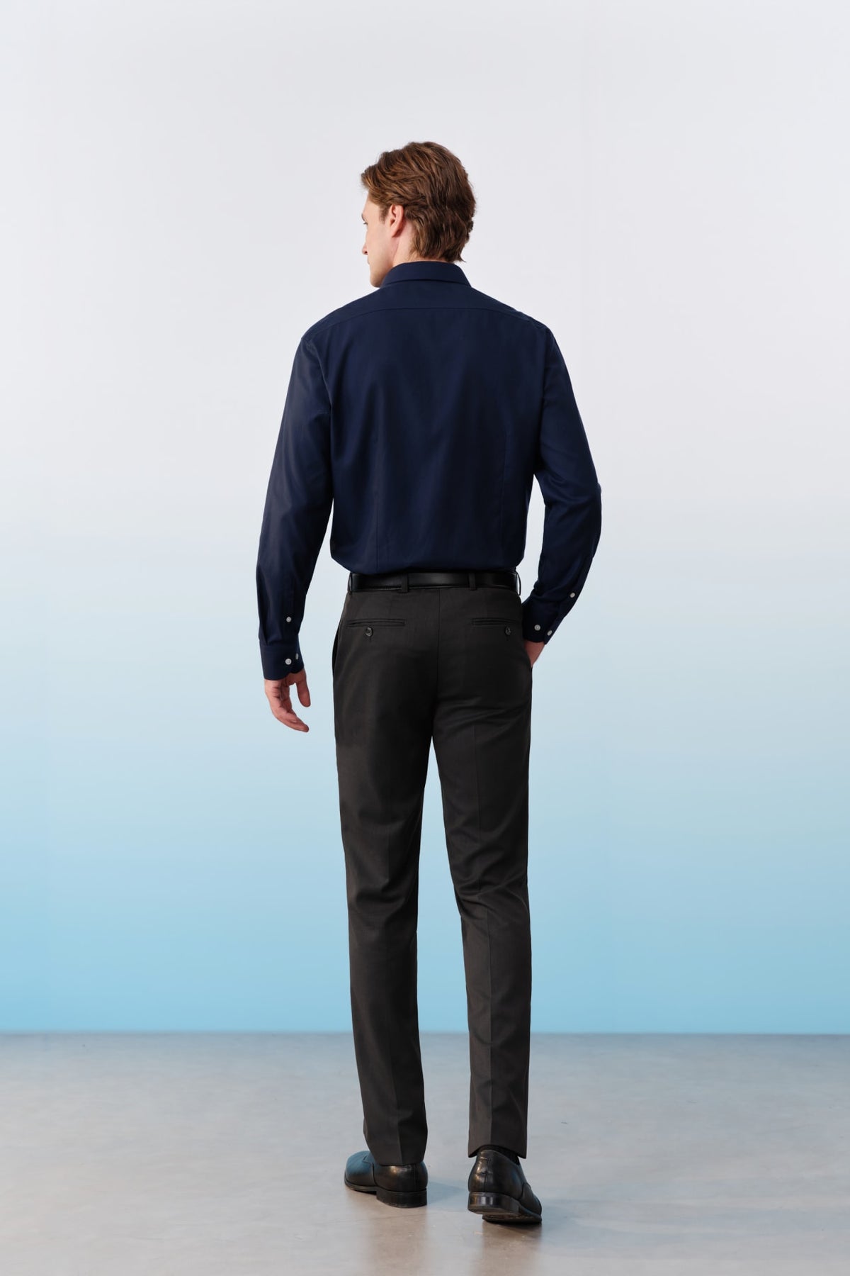 G2000 - Shirts - Non-Iron Cotton Dobby Textured Regular Fit Long Sleeve Shirt