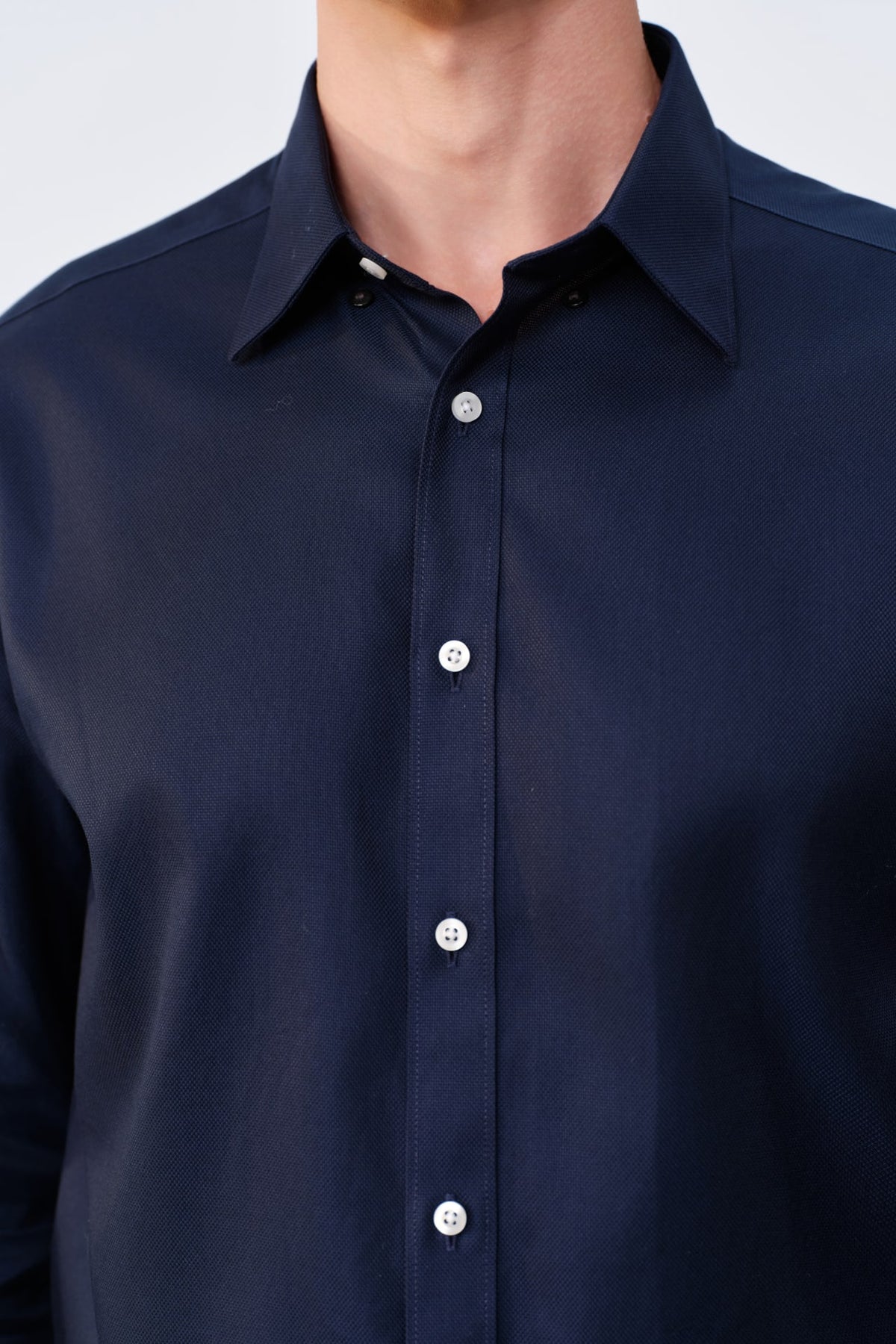 G2000 - Shirts - Non-Iron Cotton Dobby Textured Regular Fit Long Sleeve Shirt