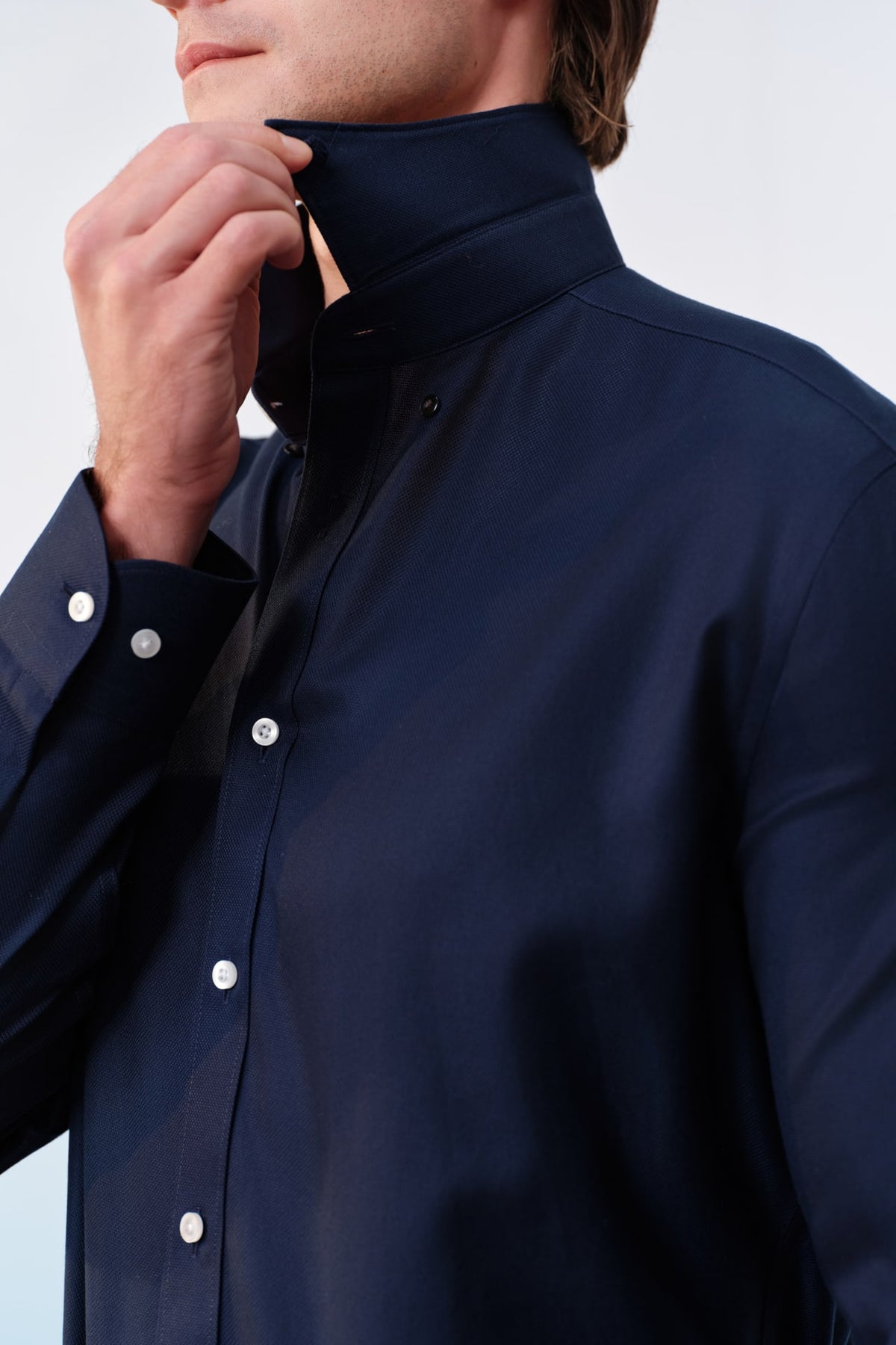 G2000 - Shirts - Non-Iron Cotton Dobby Textured Regular Fit Long Sleeve Shirt