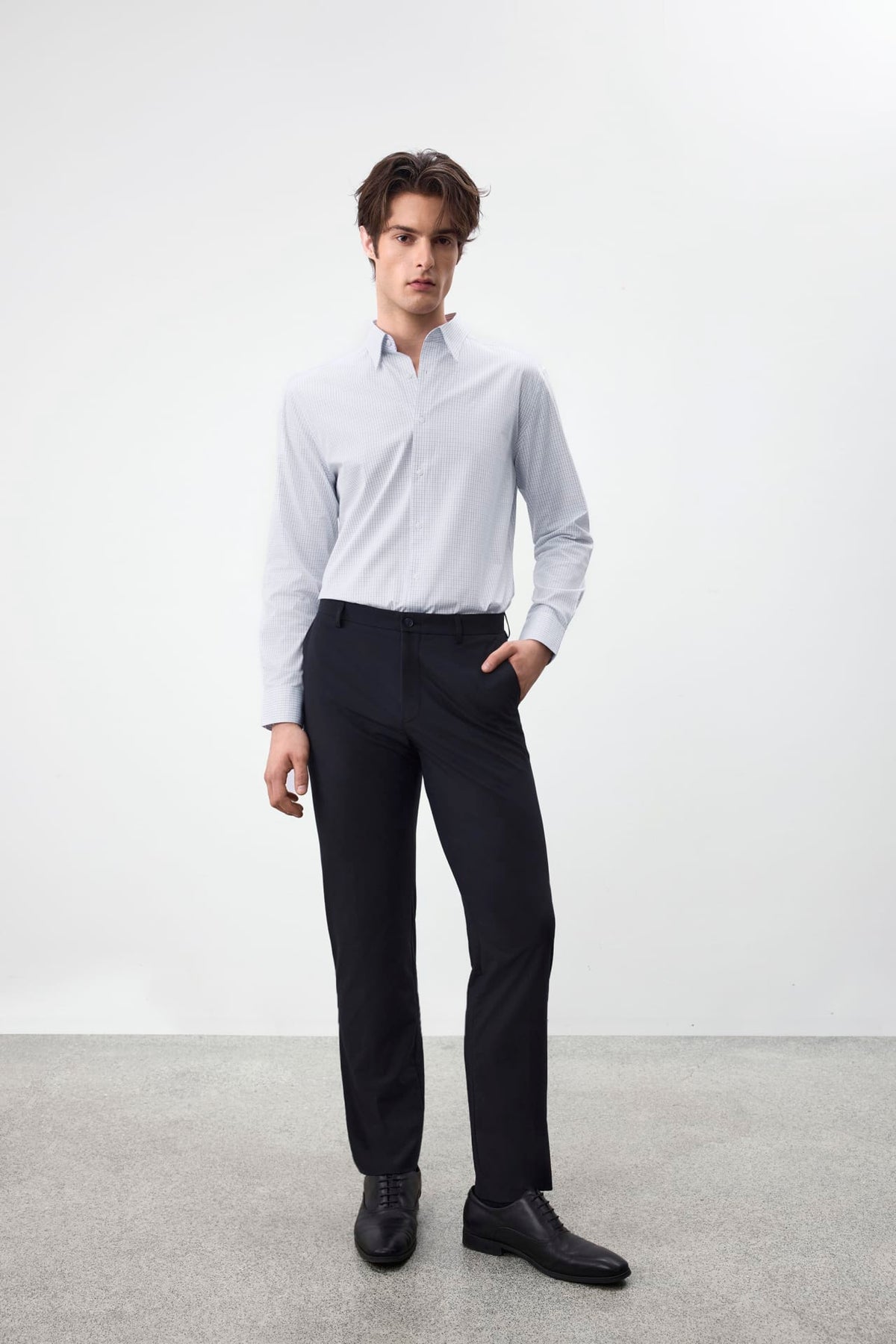 G2000 - Shirts - Non-Iron Easy Care Check Smart Fit Long Sleeve Shirt