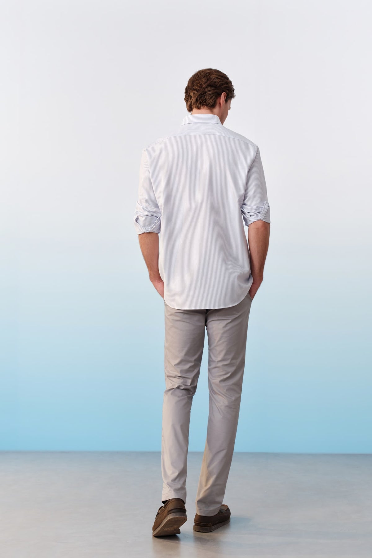 G2000 - Shirts - Non-Iron Dry Stripe Smart Fit Long Sleeve Shirt