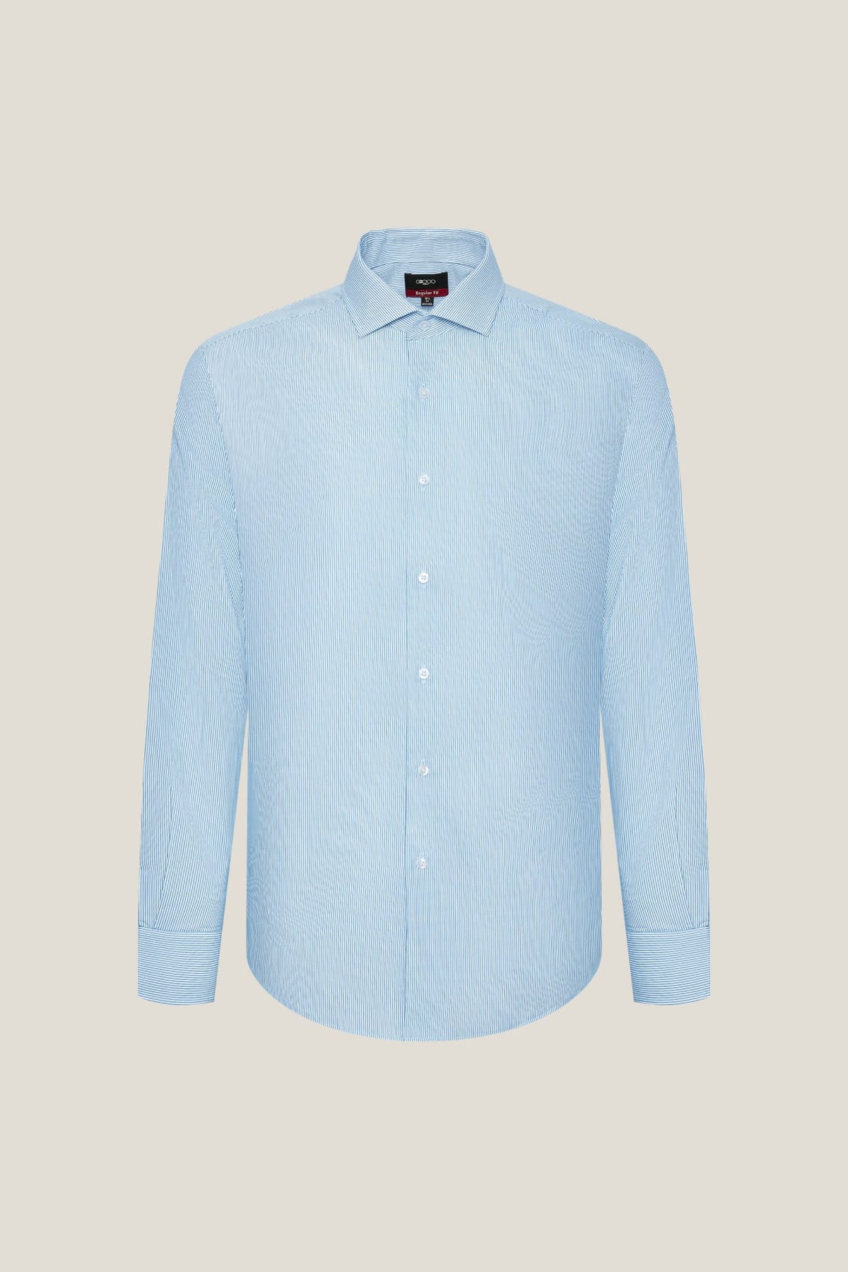 Non-Iron Cool Touch Stretch Stripe Regular Fit Long Sleeve Shirt