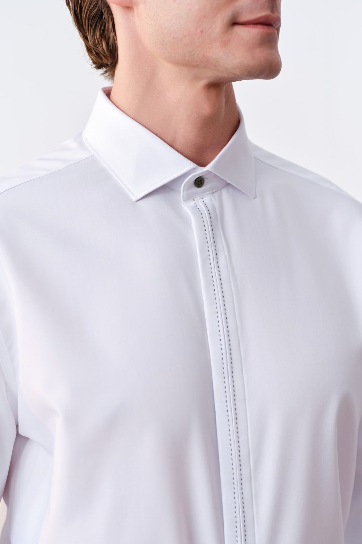 G2000 - Shirts - Non-Iron Cool Touch Stretch Twill Smart Fit Long Sleeve Shirt With Design Detail