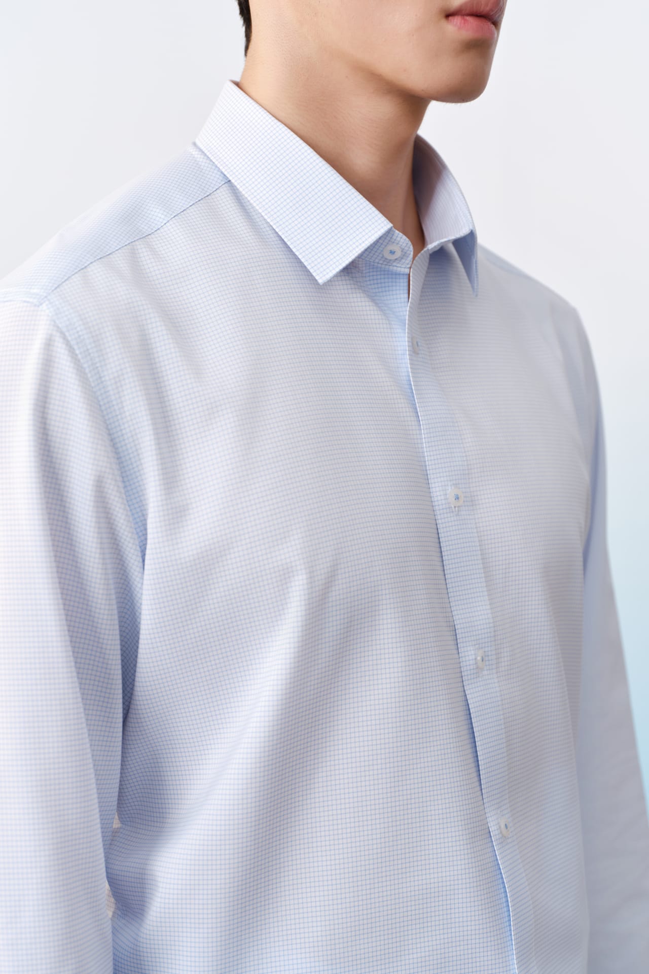 Non-Iron Dry Stretch Check Smart Fit Long Sleeve Shirt – G2000 SG