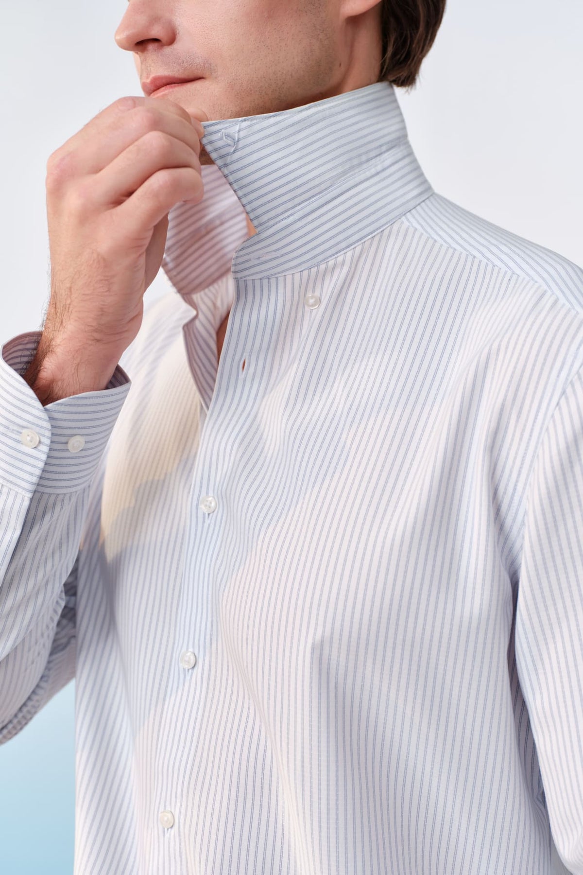G2000 - Shirts - Non-Iron Dry Stretch Stripe Smart Fit Long Sleeve Shirt