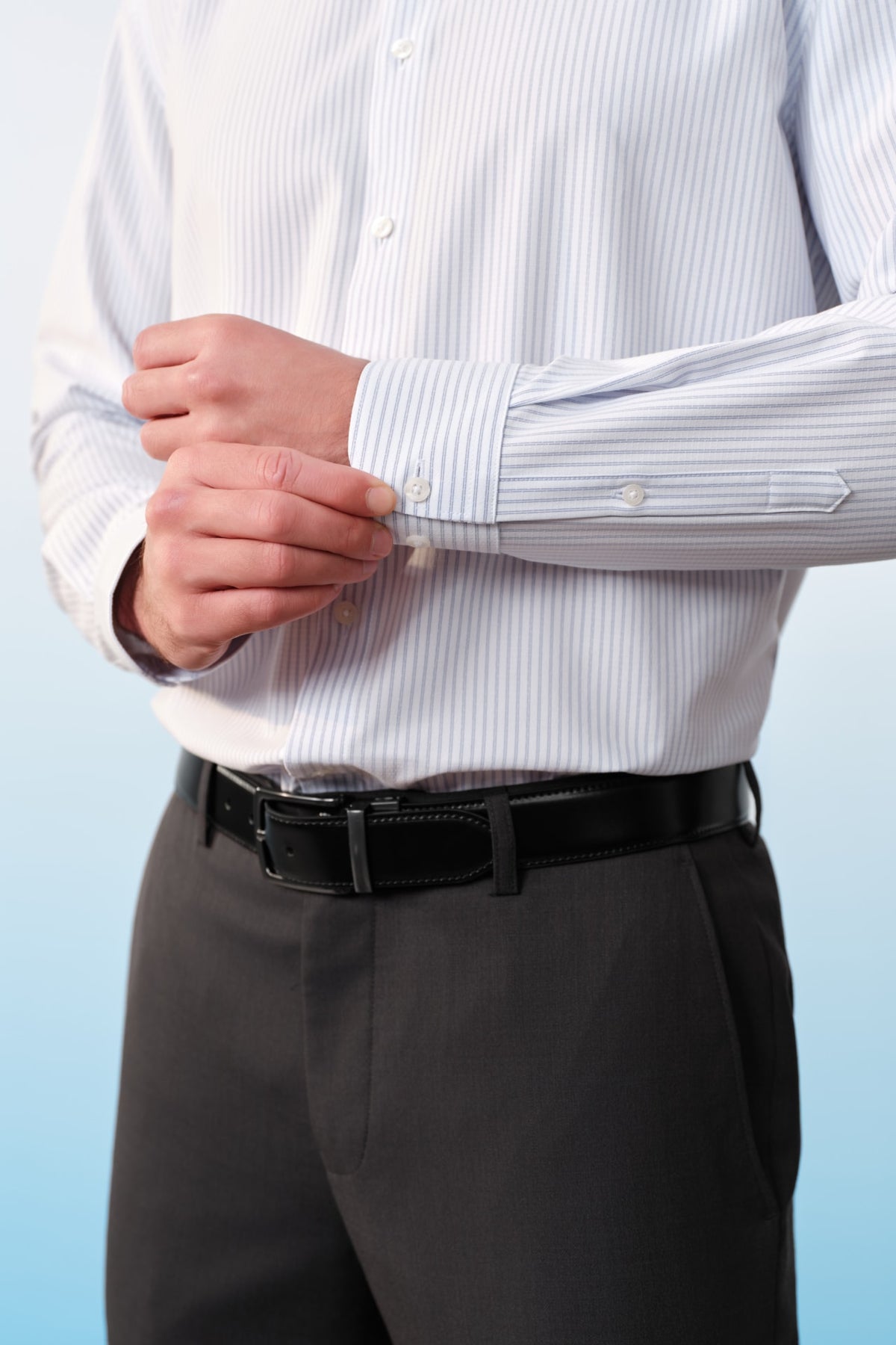 G2000 - Shirts - Non-Iron Dry Stretch Stripe Smart Fit Long Sleeve Shirt
