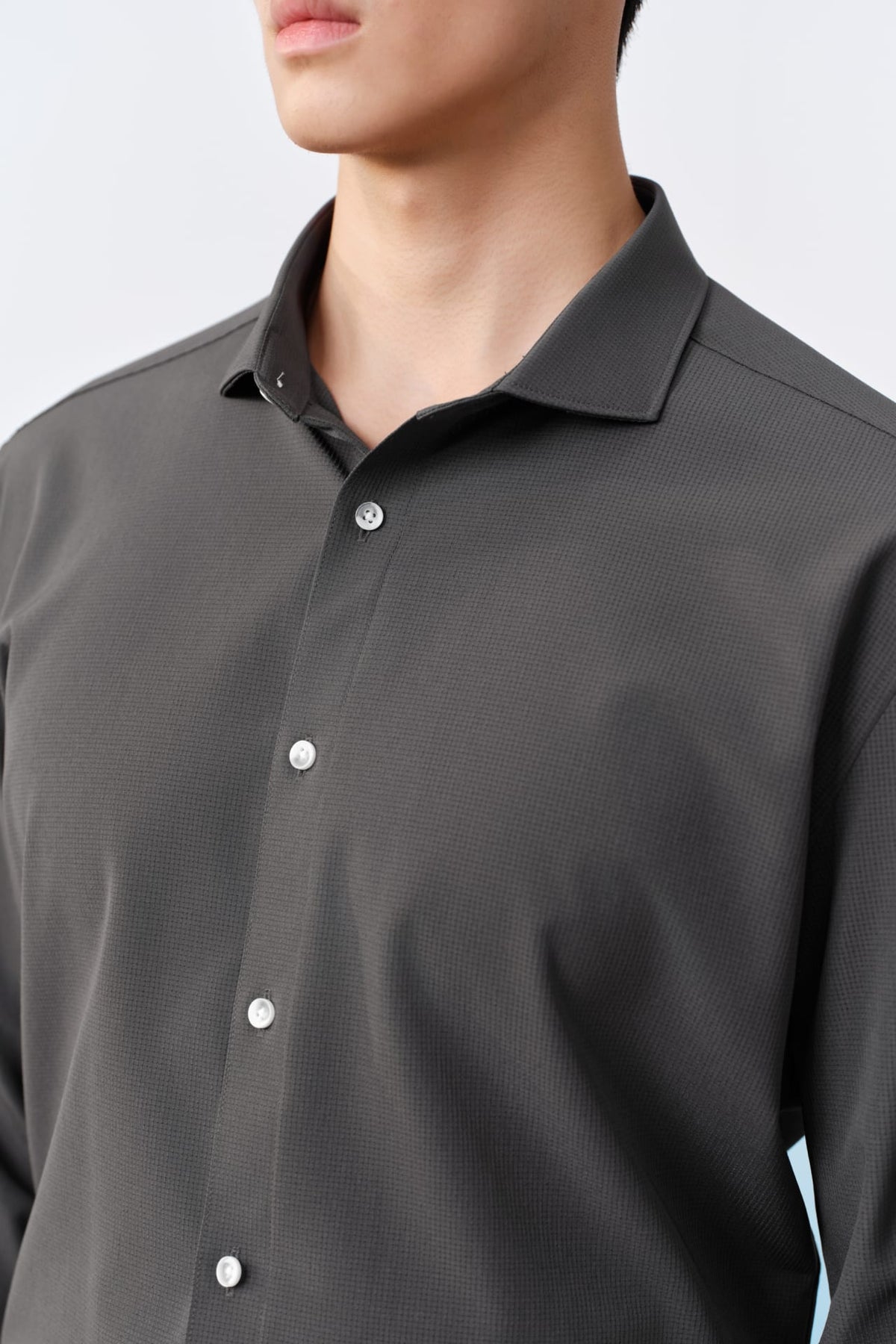 G2000 - Shirts - Non-Iron Dry Multi-Way Stretch Textured Check Smart Fit Long Sleeve Shirt
