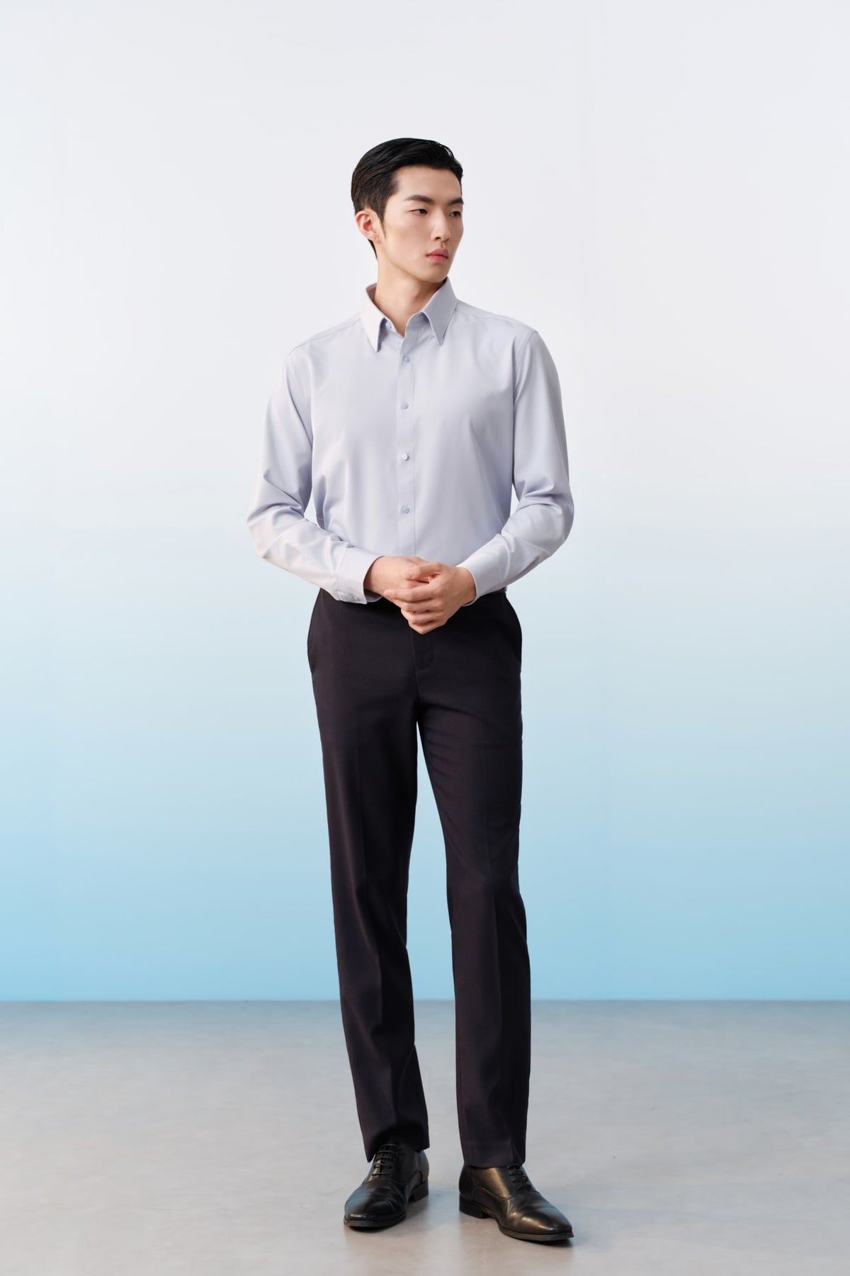 G2000 - Shirts - Non-Iron Dry Multi-Way Stretch 2 Tone Smart Fit Long Sleeve Shirt