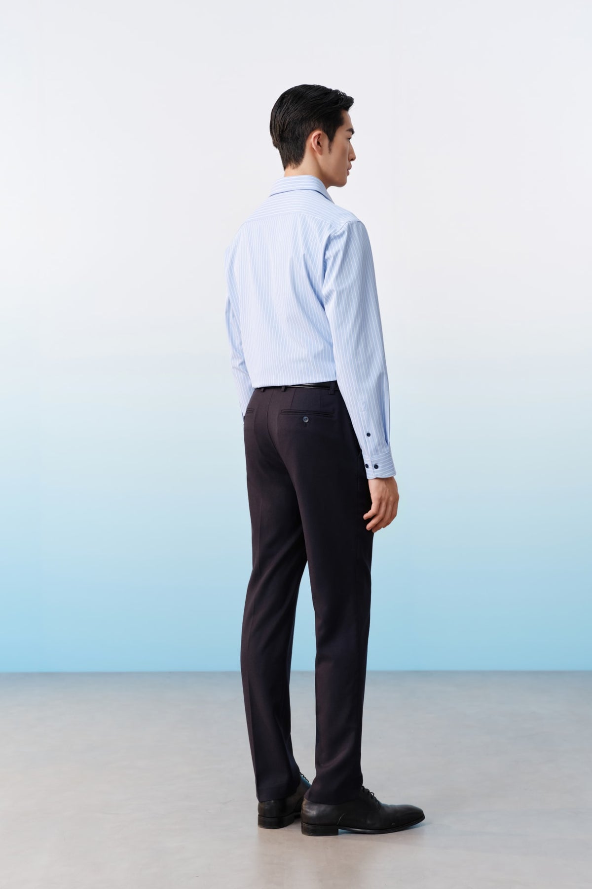 G2000 - Shirts - Non-Iron Dry Multi-Way Stretch Stripe Slim Fit Long Sleeve Shirt