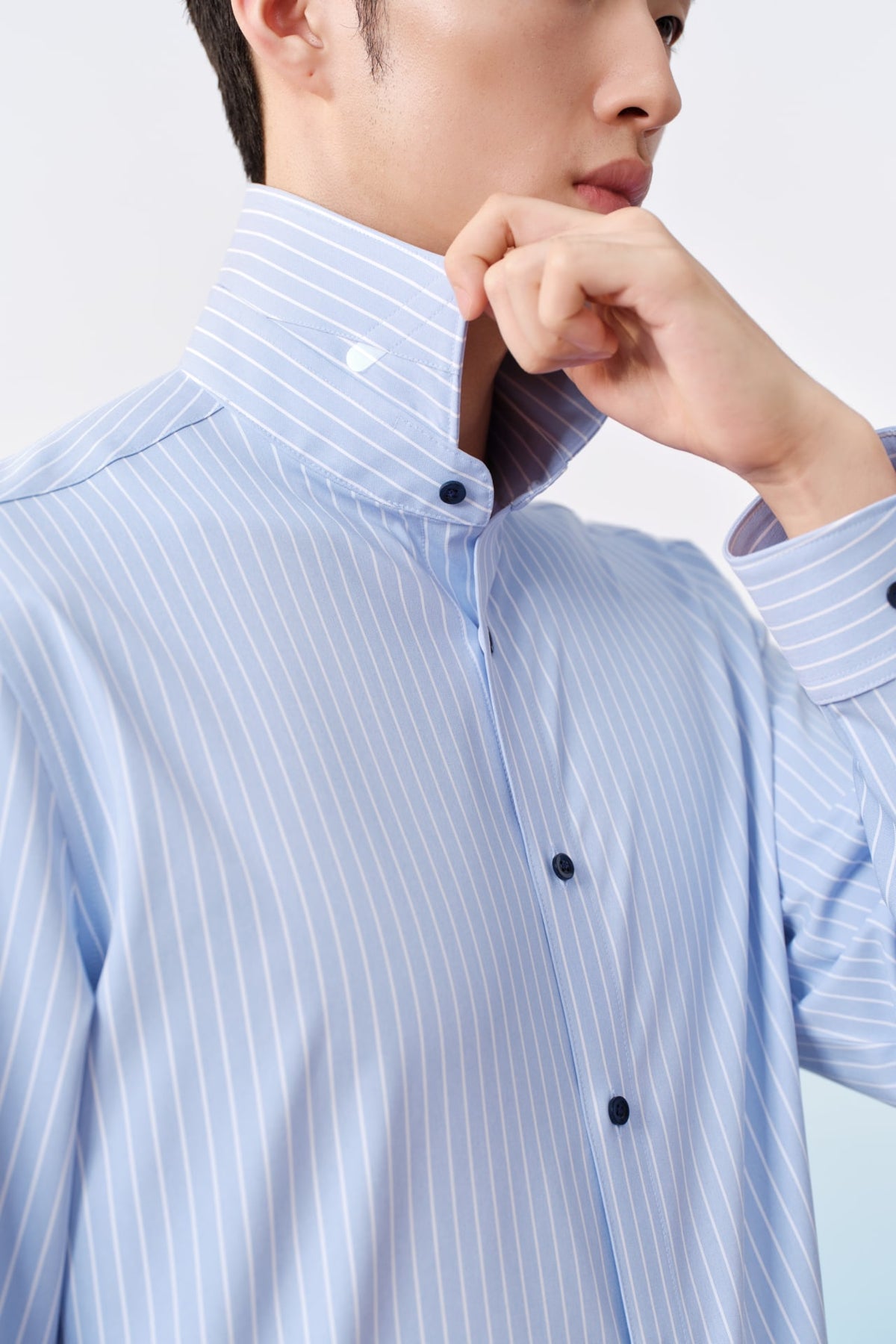 G2000 - Shirts - Non-Iron Dry Multi-Way Stretch Stripe Slim Fit Long Sleeve Shirt