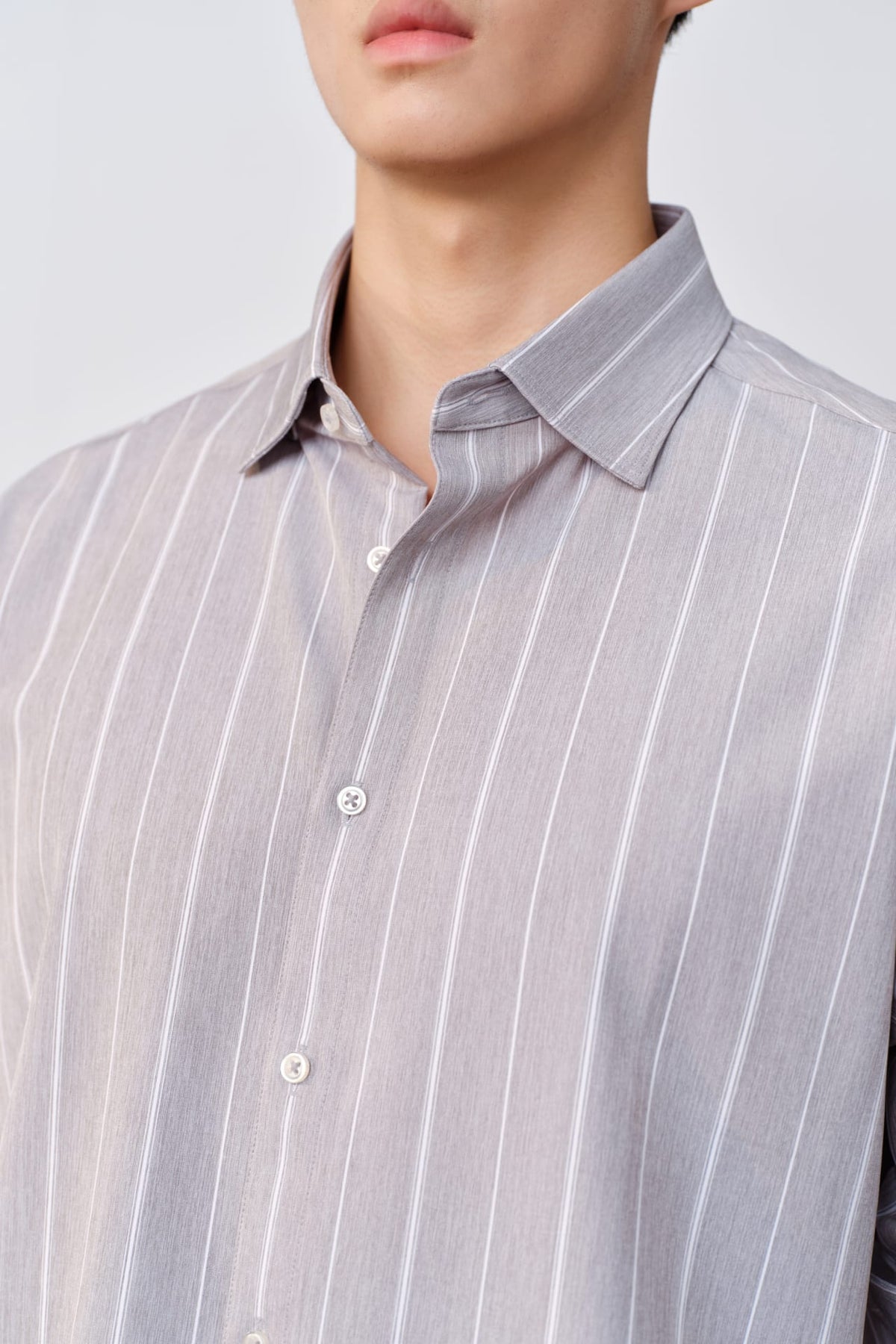 G2000 - Shirts - Non-Iron Dry Multi-Way Stretch Semi Solid Stripe Smart Fit Long Sleeve Shirt