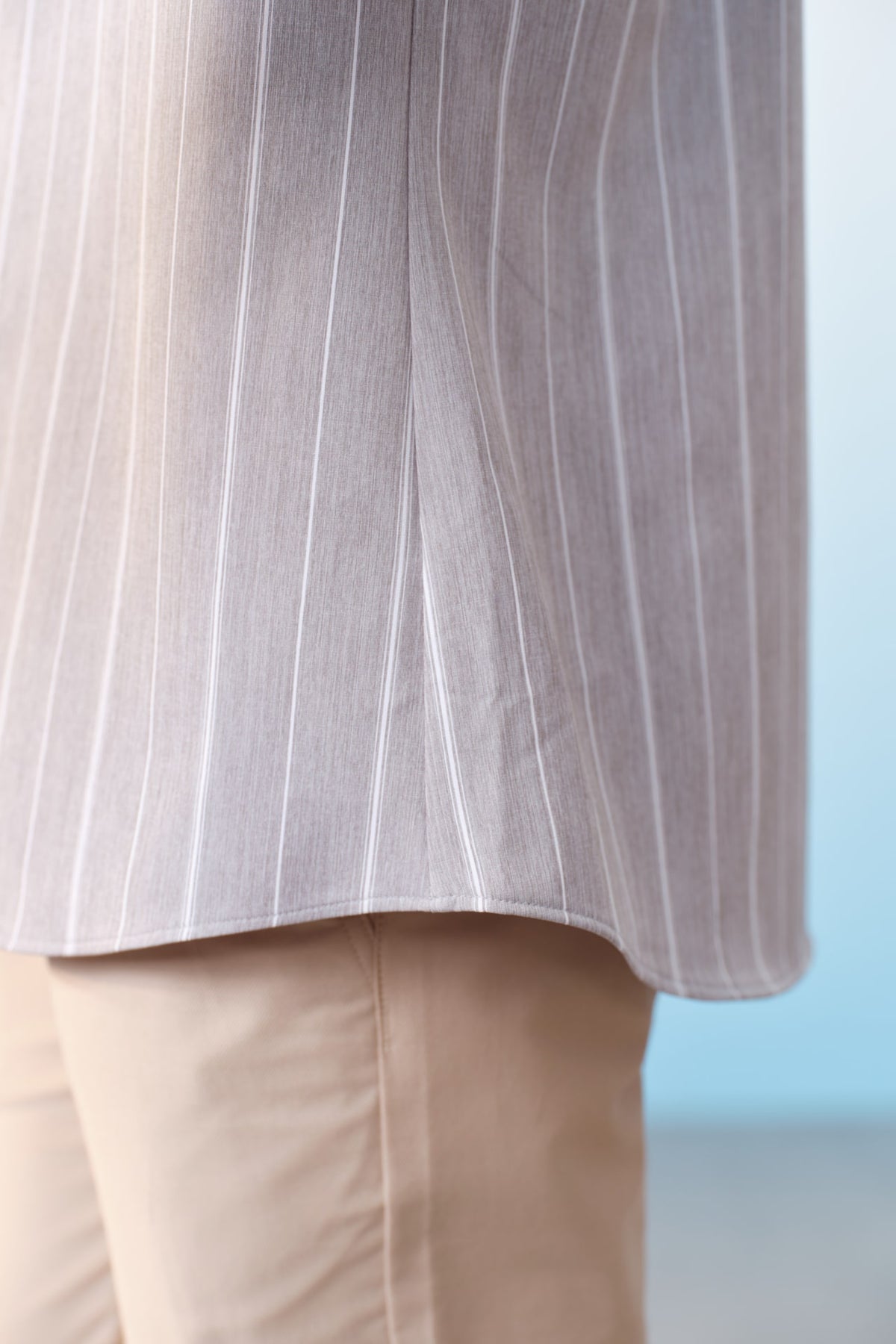G2000 - Shirts - Non-Iron Dry Multi-Way Stretch Semi Solid Stripe Smart Fit Long Sleeve Shirt