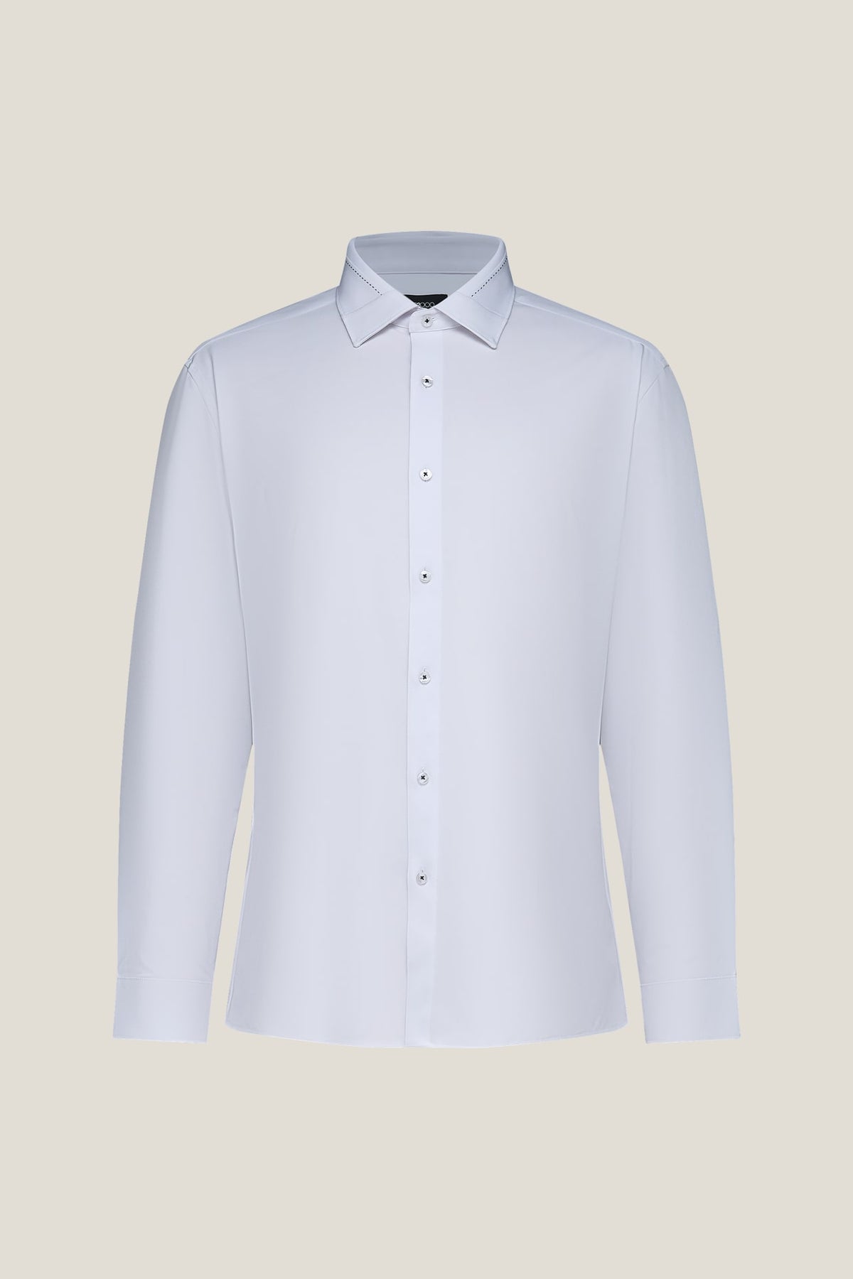 G2000 Shirts Non-Iron Dry Multi-Way Stretch Poplin Slim Fit Long Sleeve Shirt With Design Detail Brilliant White Slim