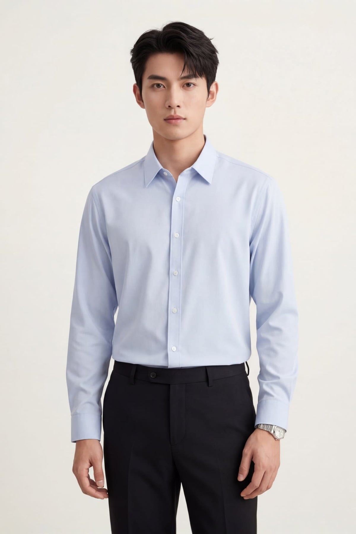 G2000 Shirts Non-Iron Three-Proof Finish Textured Smart Fit Long Sleeve Shirt Brilliant White Smart