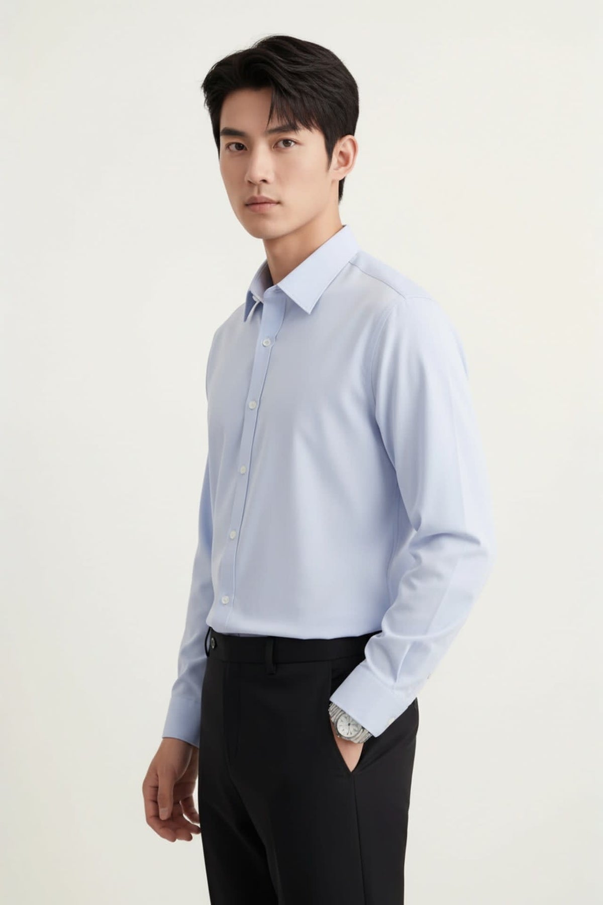 G2000 Shirts Non-Iron Three-Proof Finish Textured Smart Fit Long Sleeve Shirt