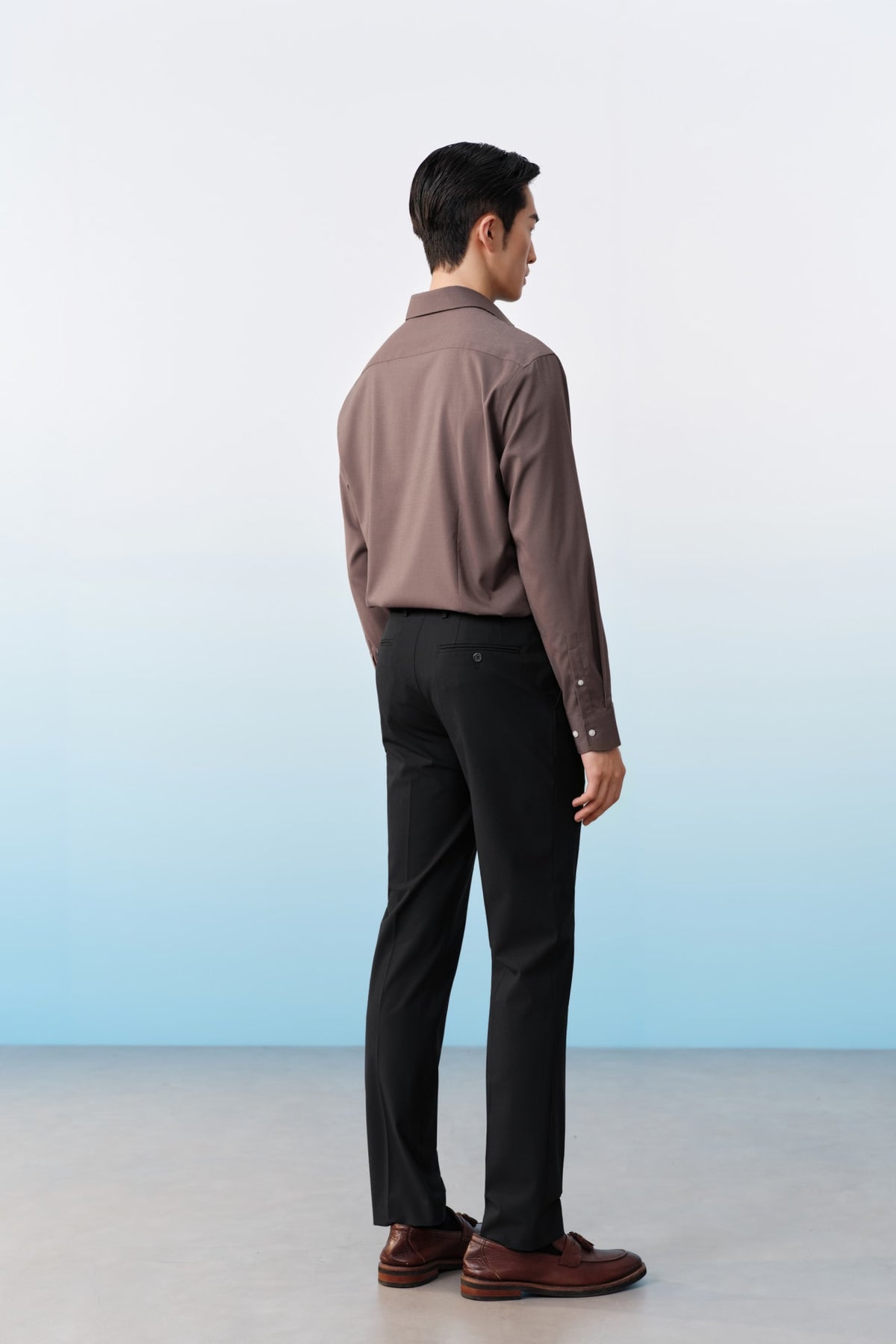 G2000 - Shirts - Non-Iron Three-Proof Finish Textured Smart Fit Long Sleeve Shirt