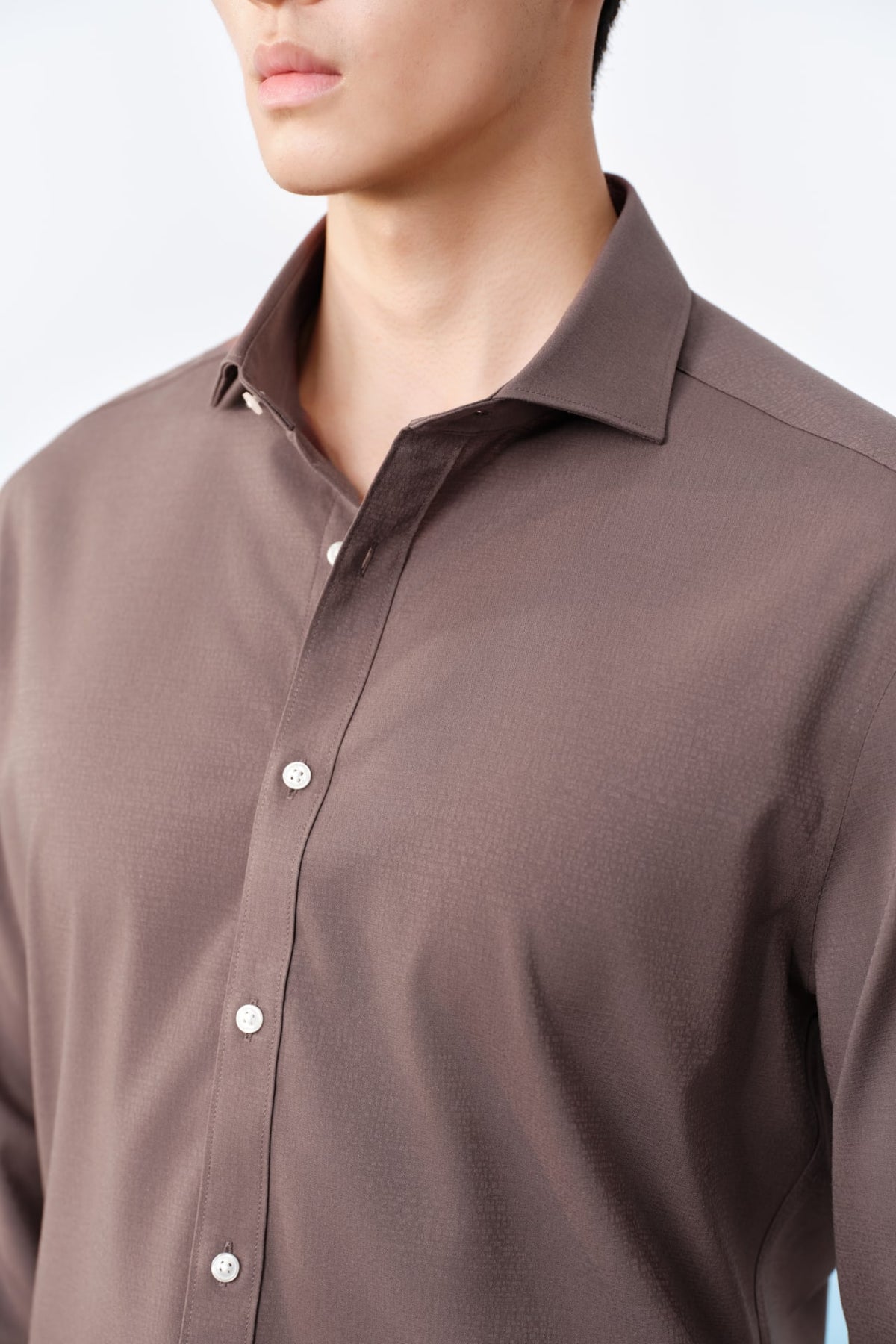 G2000 - Shirts - Non-Iron Three-Proof Finish Textured Smart Fit Long Sleeve Shirt