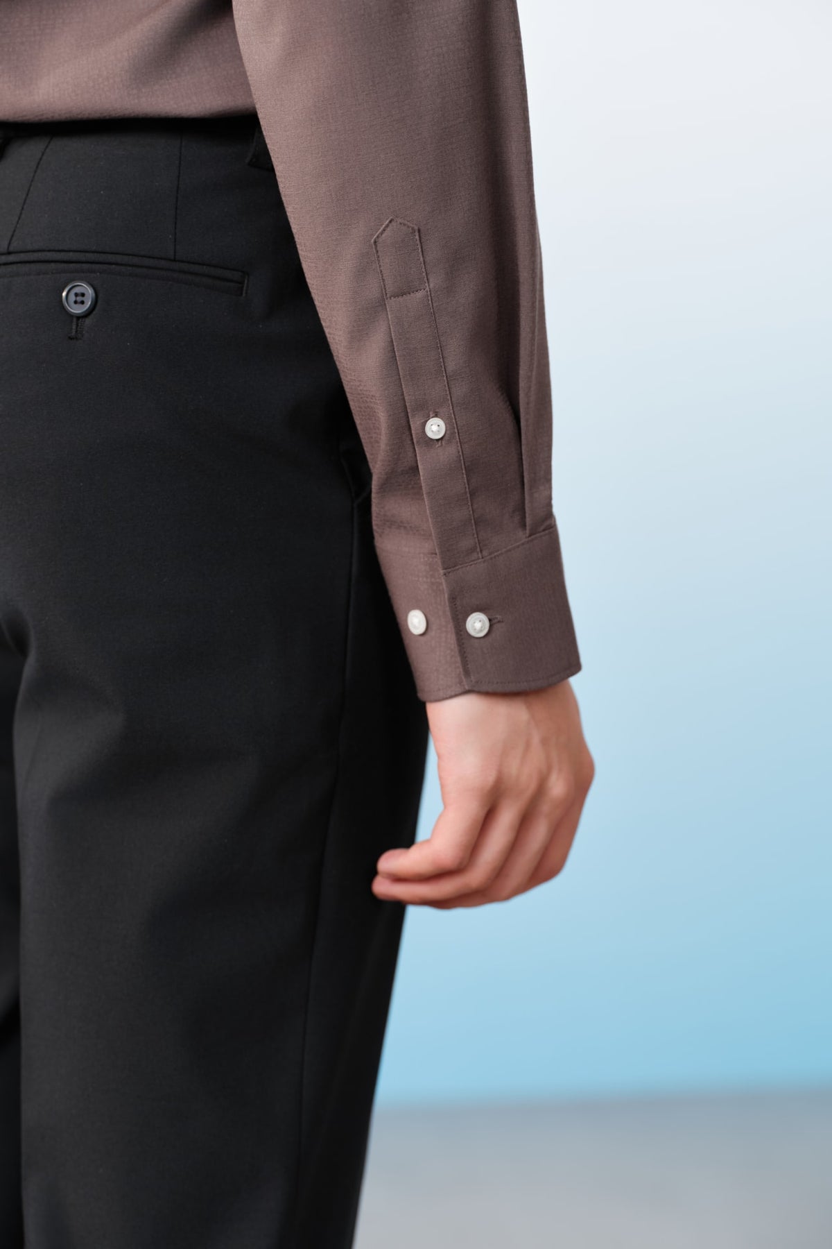 G2000 - Shirts - Non-Iron Three-Proof Finish Textured Smart Fit Long Sleeve Shirt