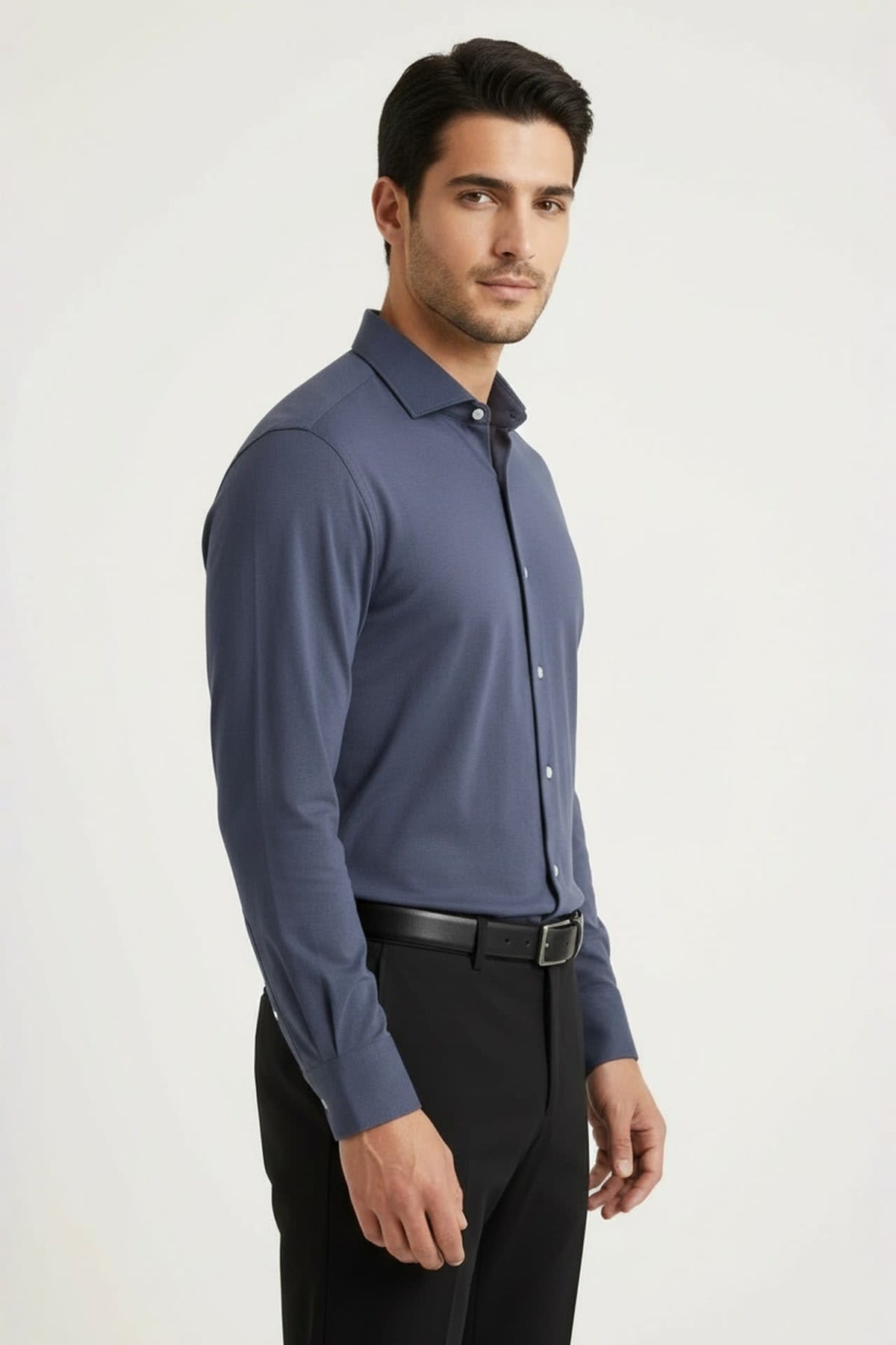 G2000 - Shirts - Non-Iron Three-Proof Finish Textured Smart Fit Long Sleeve Shirt