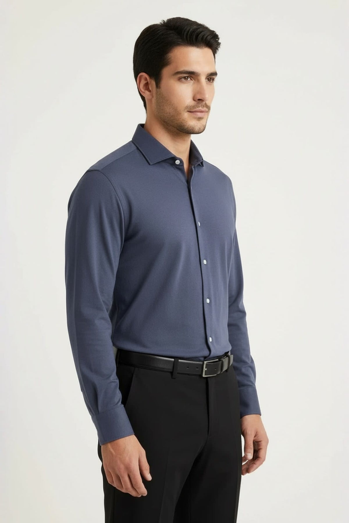 G2000 - Shirts - Non-Iron Three-Proof Finish Textured Smart Fit Long Sleeve Shirt