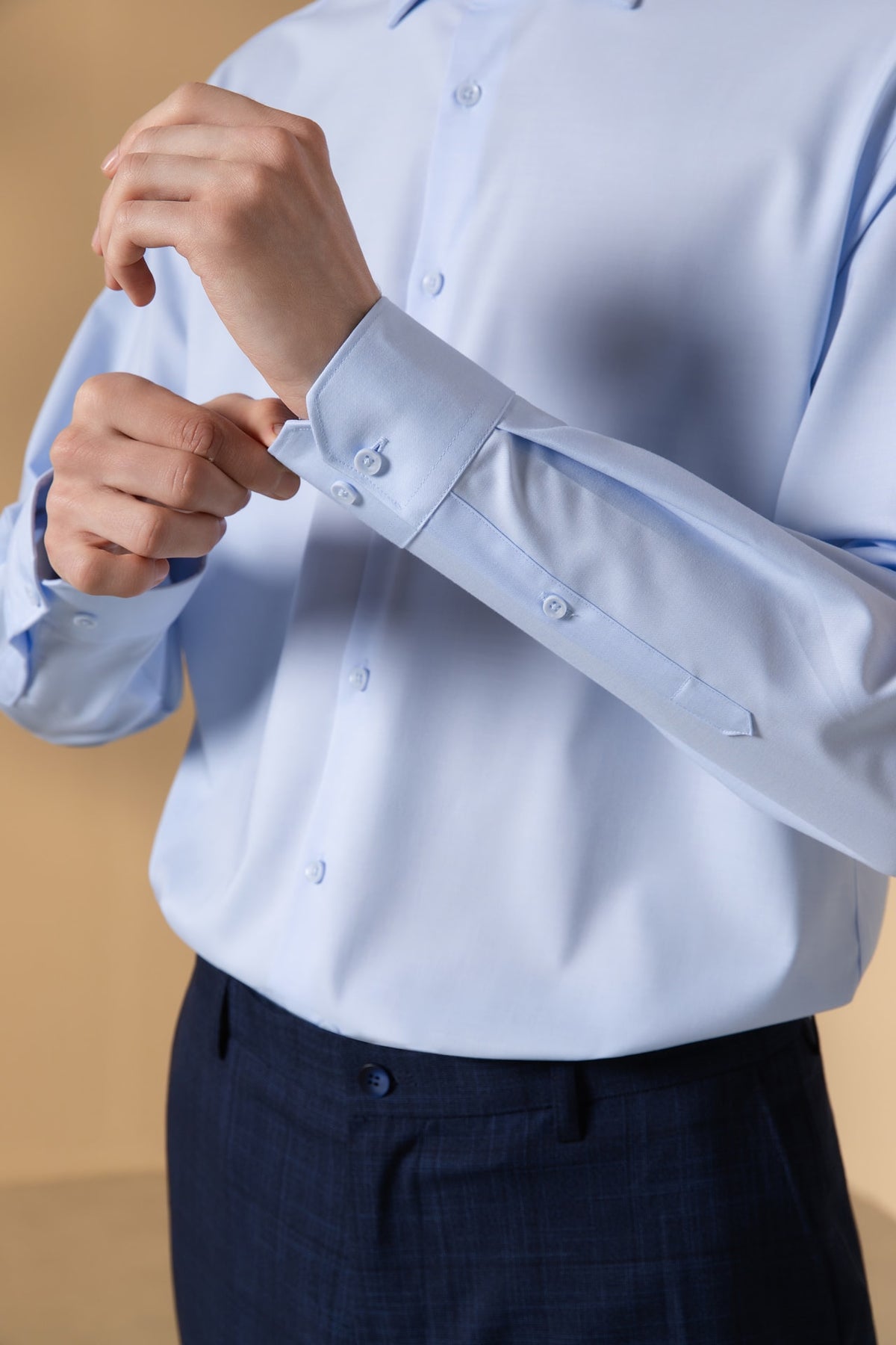 Non-Iron Three Proof Finish Twill Smart Fit Long Sleeve Shirt