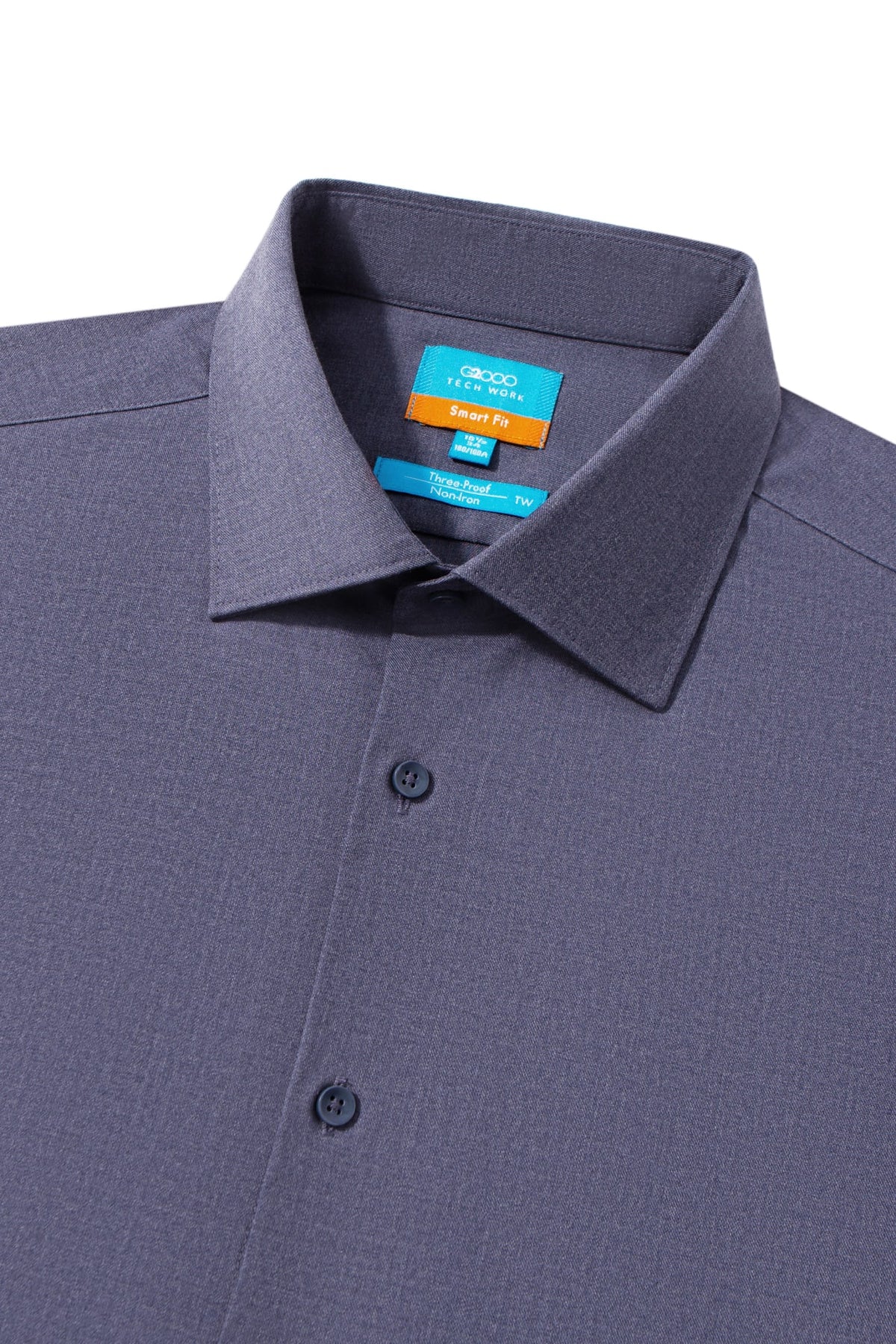 Non-Iron Three Proof Finish Twill Smart Fit Long Sleeve Shirt