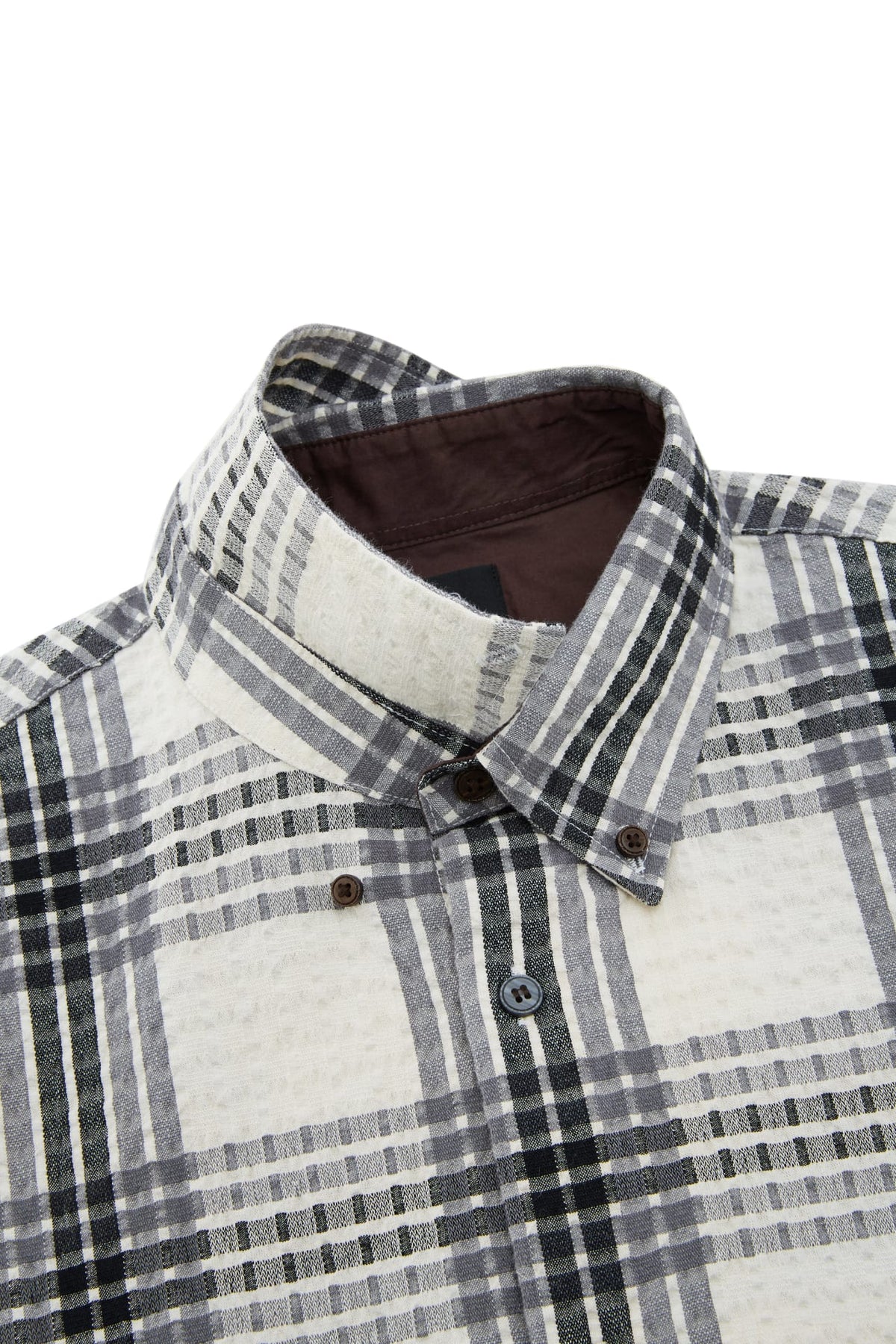 G2000 - Shirts - Cotton Blend Seersucker Check Relax Fit Short Sleeve Casual Shirt