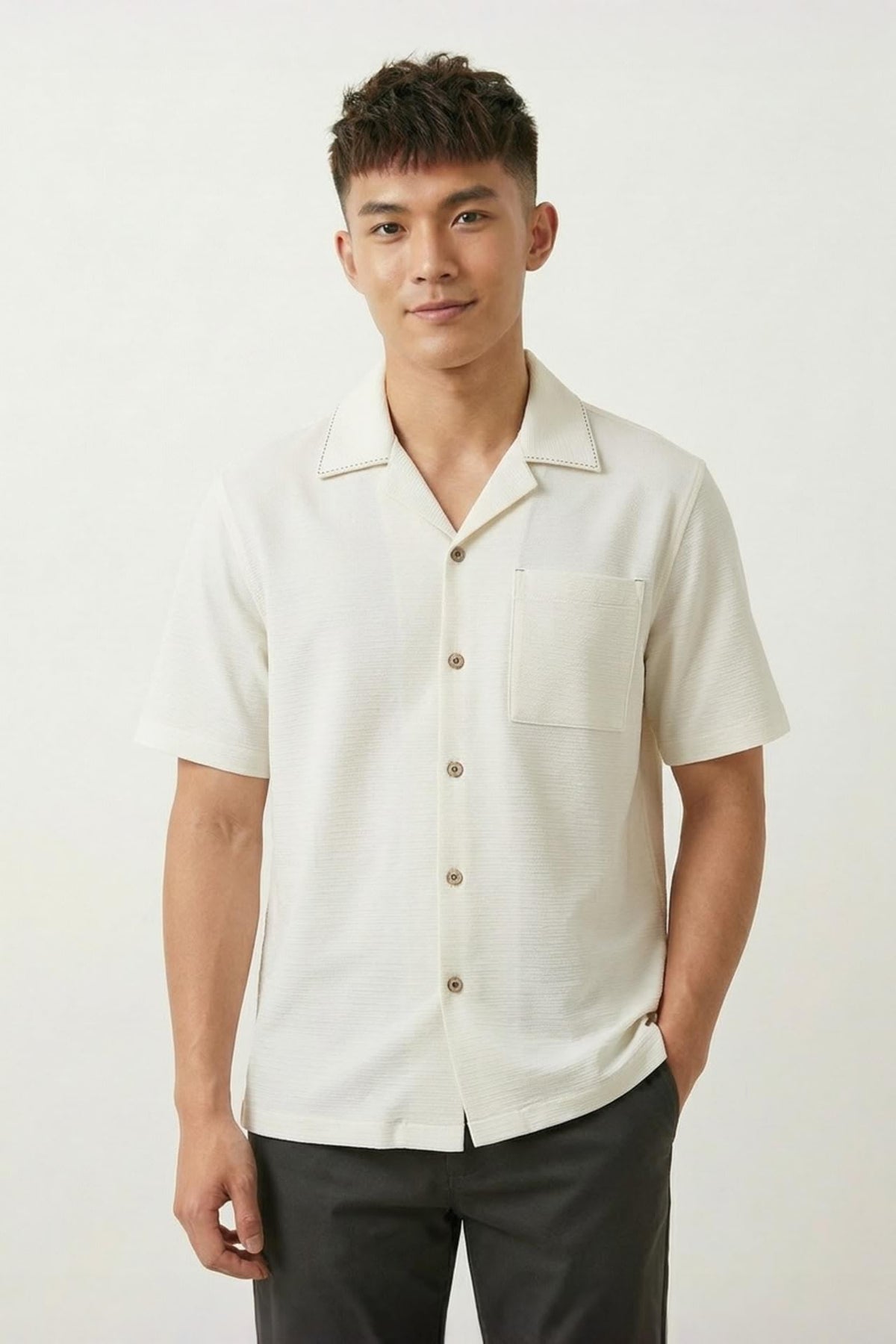 G2000 Shirts Cotton Blend Knit Ottoman Relax Fit Short Sleeve Casual Shirt Sylvan Green Relaxed