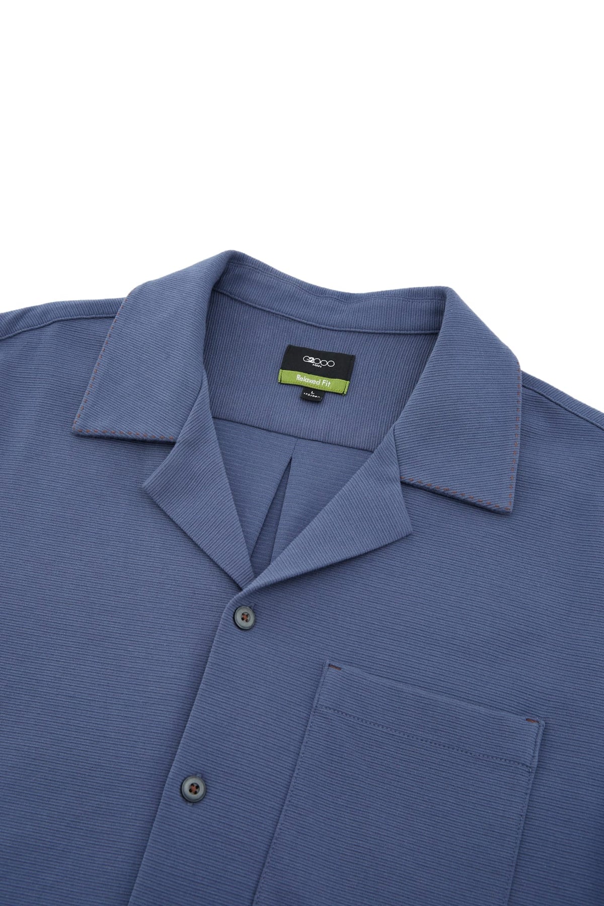 G2000 - Shirts - Cotton Blend Knit Ottoman Relax Fit Short Sleeve Casual Shirt