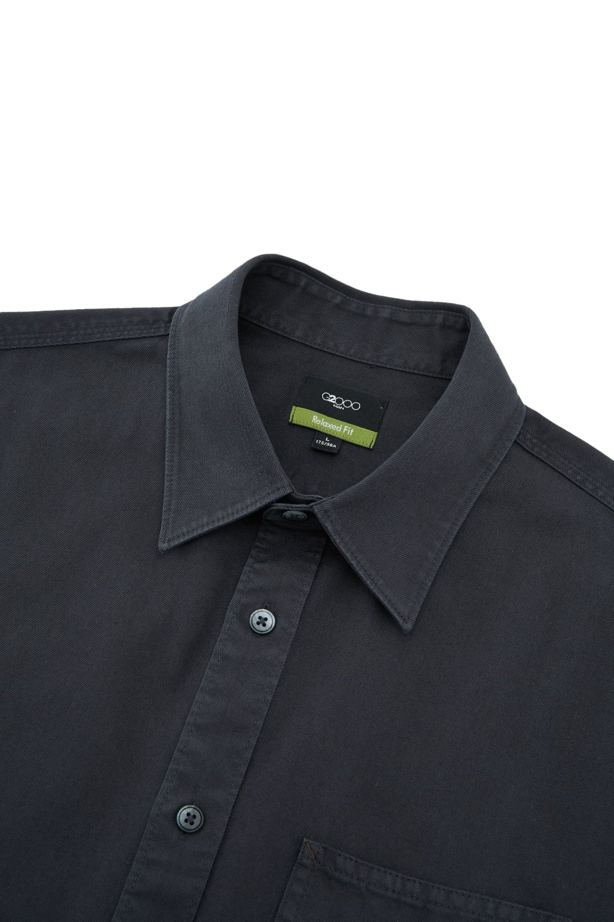 G2000 - Shirts - Pure Cotton Garment Dye Relax Fit Short Sleeve Casual Shirt
