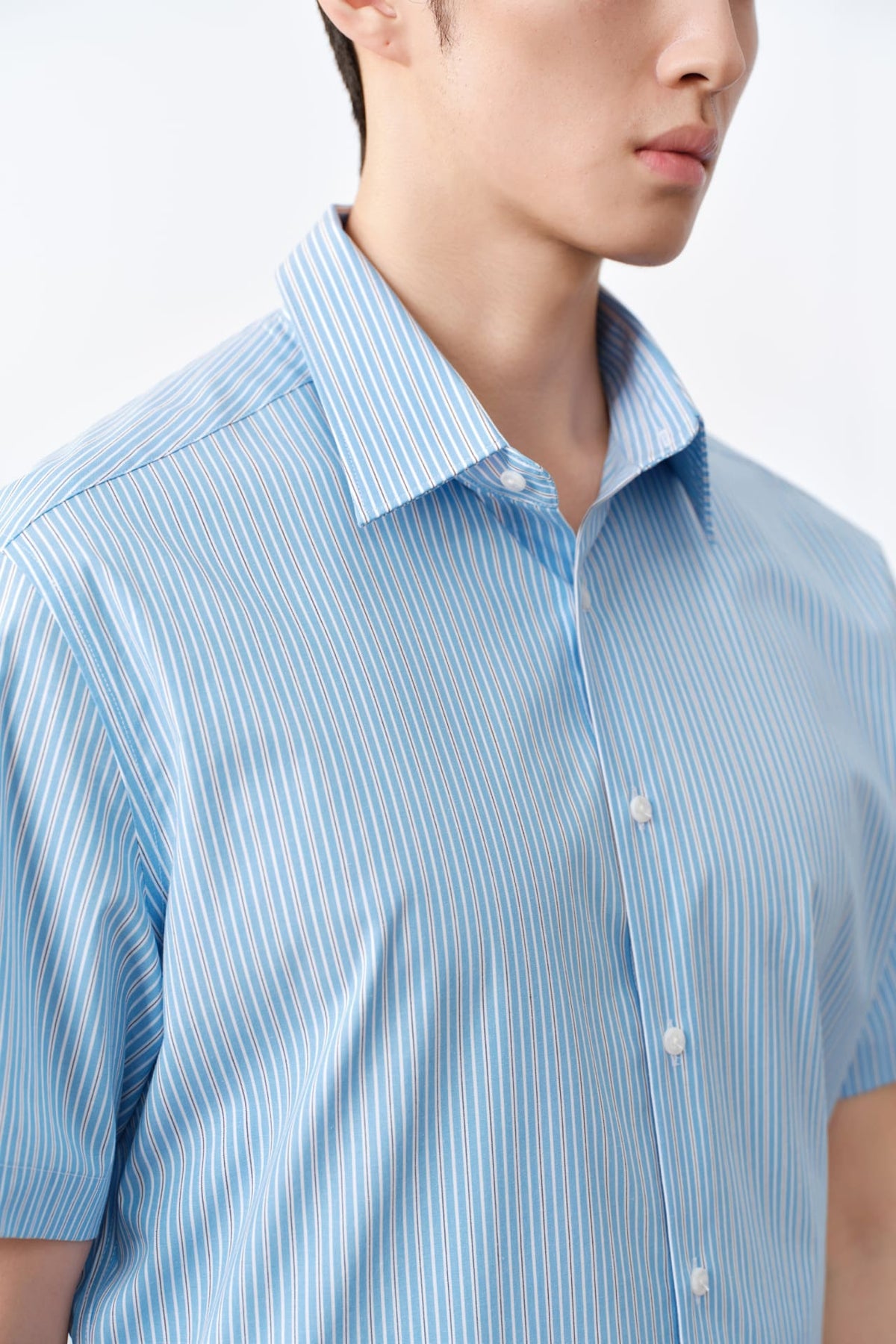 G2000 - Shirts - Non-Iron Easy Care Stretch Stripe Smart Fit Short Sleeve Shirt