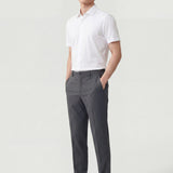 Non-Iron Easy Care Stretch Dot Texture Slim Fit Short Sleeve Shirt