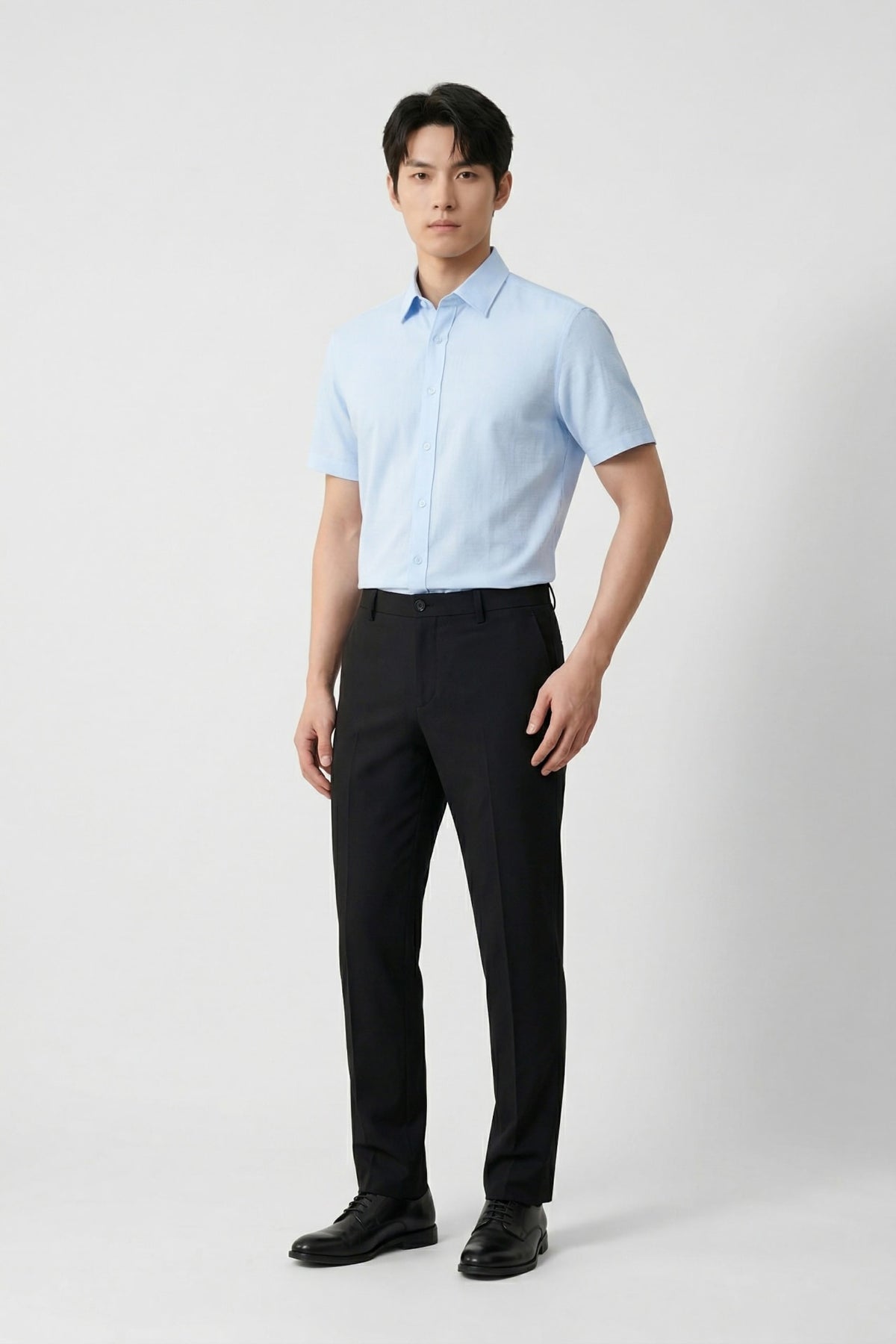 G2000 - Shirts - Non-Iron Easy Care 2 Tone Smart Fit Short Sleeve Shirt