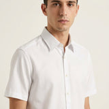 Non-Iron Easy Care 2 Tone Smart Fit Short Sleeve Shirt