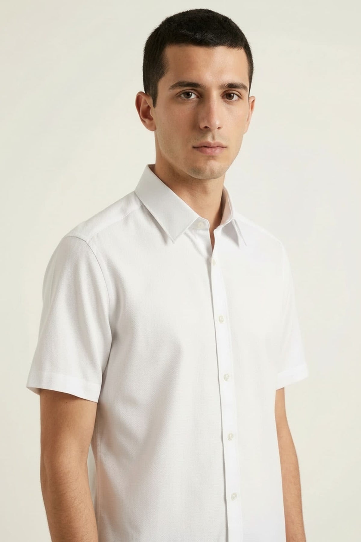 G2000 - Shirts - Non-Iron Easy Care 2 Tone Smart Fit Short Sleeve Shirt