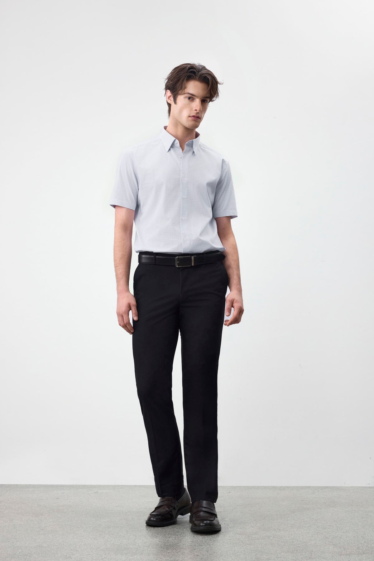G2000 Shirts Non-Iron Easy Care Check Smart Fit Short Sleeve Shirt