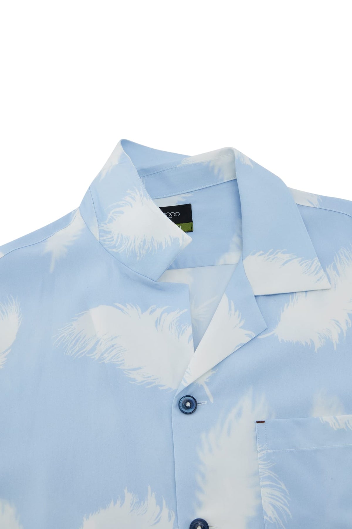 G2000 - Shirts - Modal Blend Feather Print Relax Fit Short Sleeve Casual Shirt